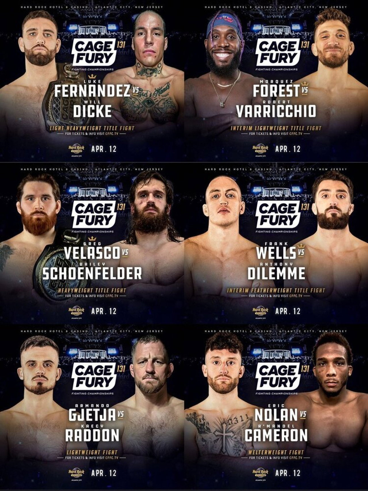 CFFC 131: Fernandez vs. Dicke poster