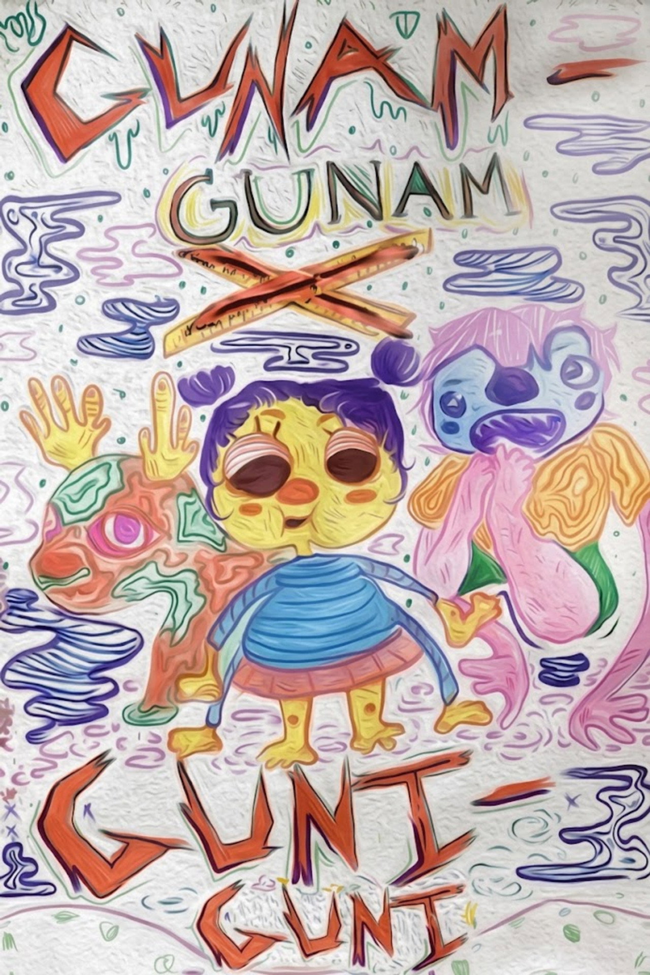 Gunam-Gunam x Guni-Guni Backdrop