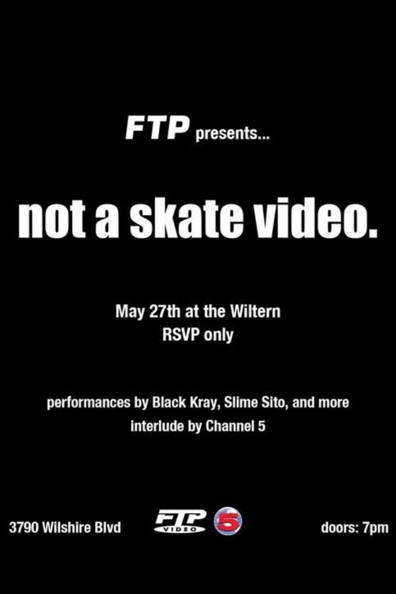 Not A Skate Video Backdrop