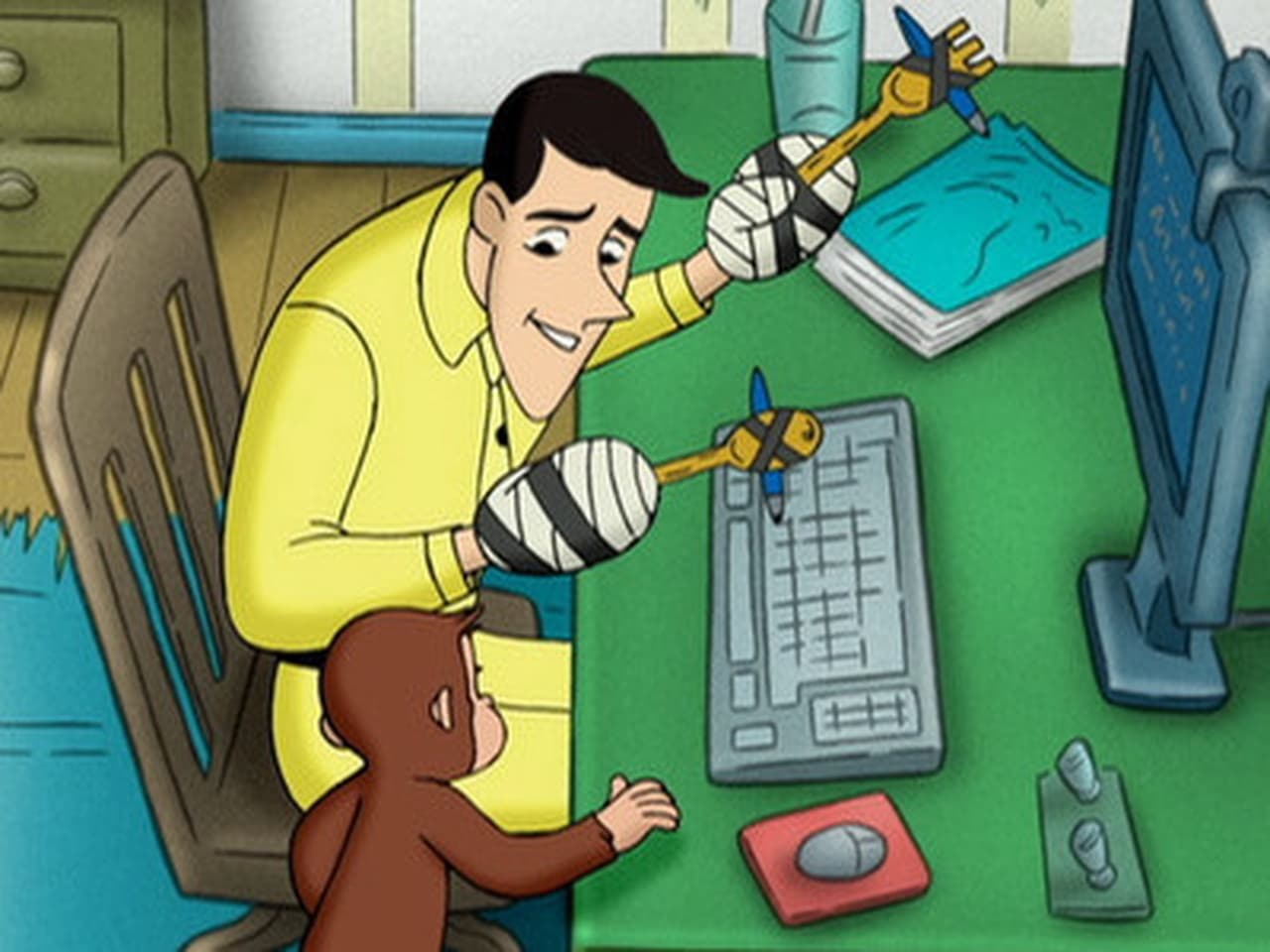Curious George - Season 3 Episode 11 : The Man With Monkey Hands
