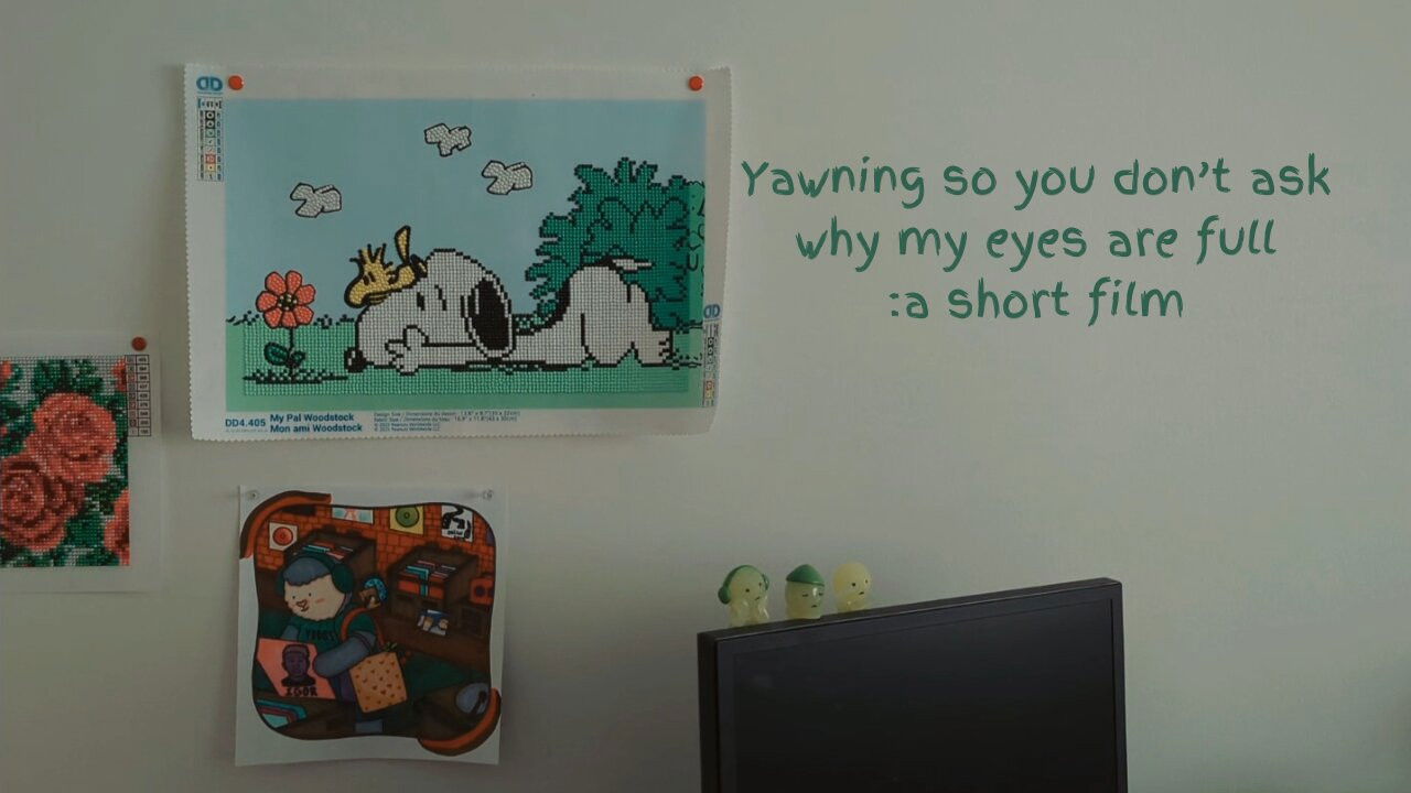 yawning so you don't ask why my eyes are full