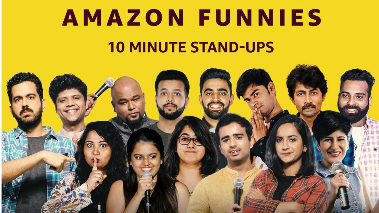 Amazon Funnies - 10 Minute Standups background