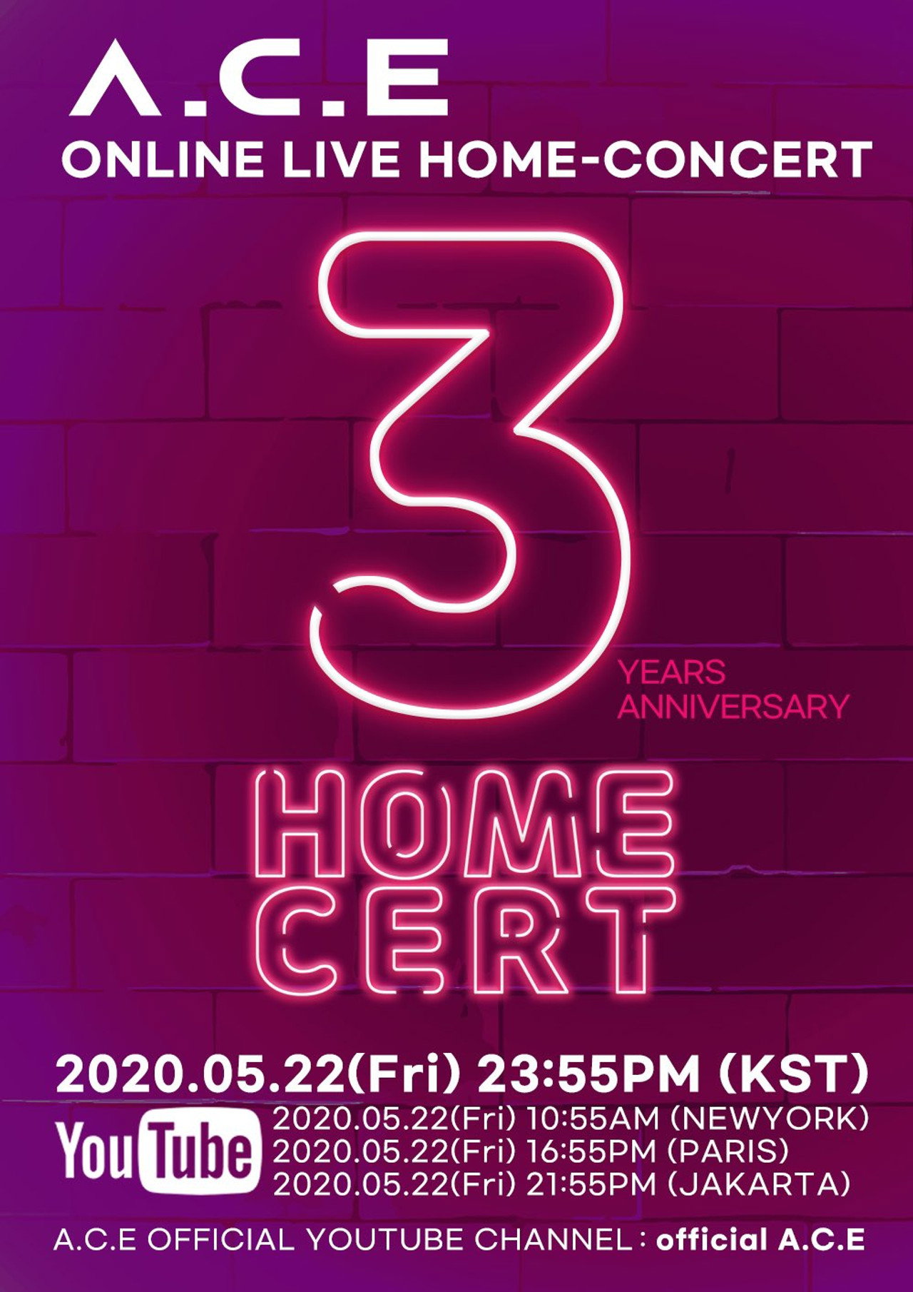 A.C.E 'HOMECERT' 3RD DEBUT-ANNIVERSARY filmaffisch