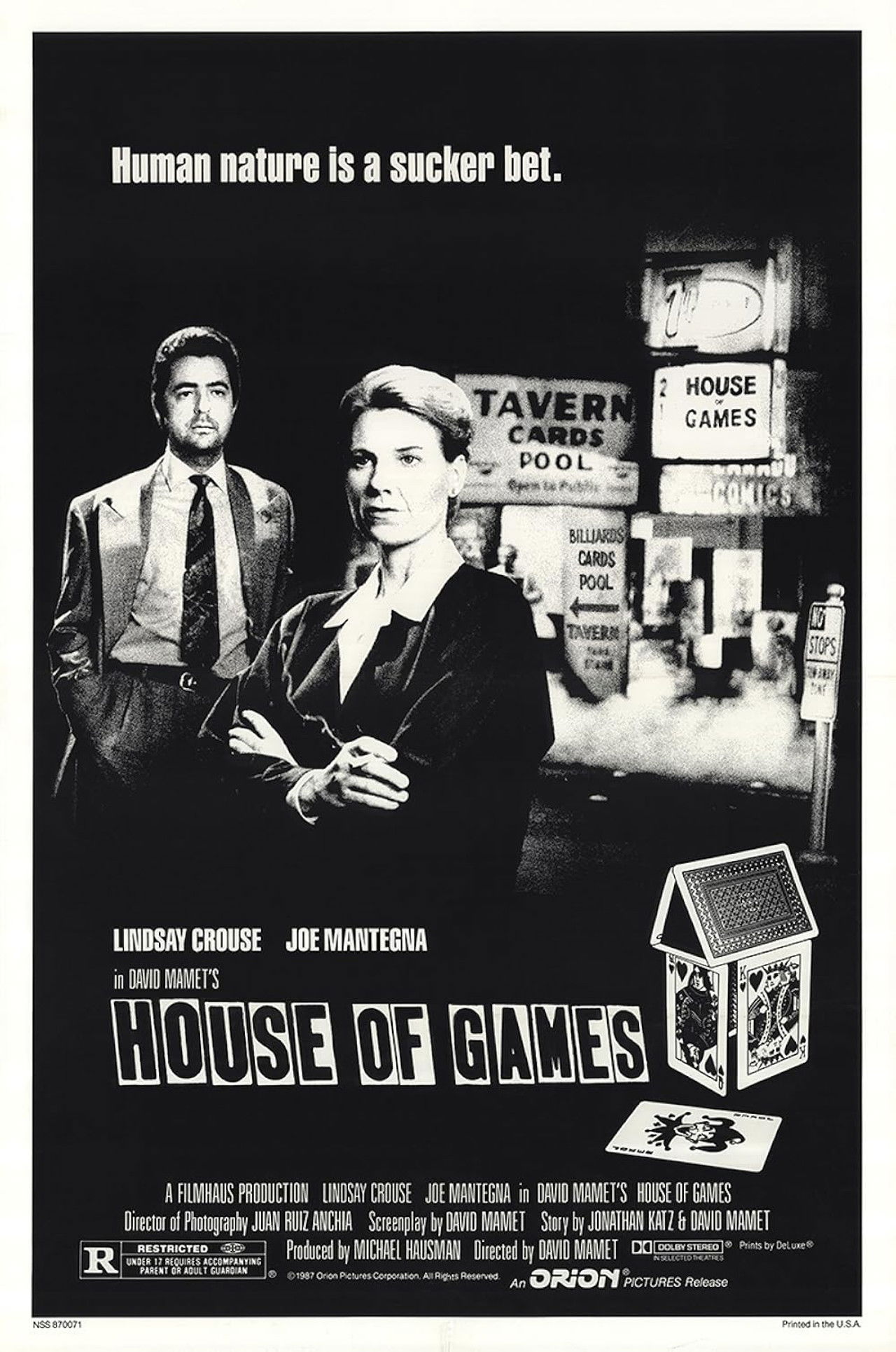 David Mamet on 'House of Games' Backdrop