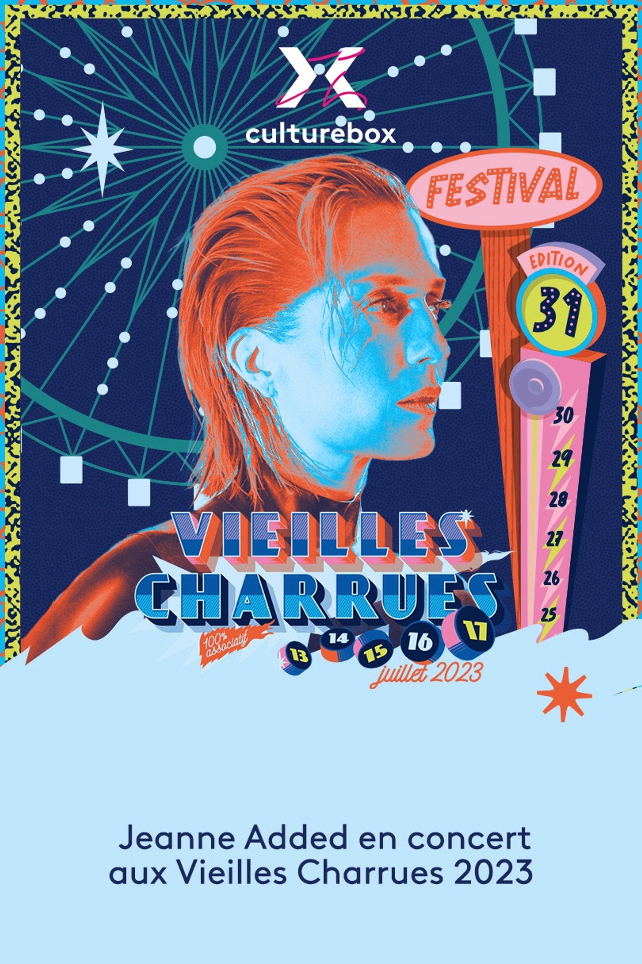 Jeanne Added en concert aux Vieilles Charrues 2023 Backdrop
