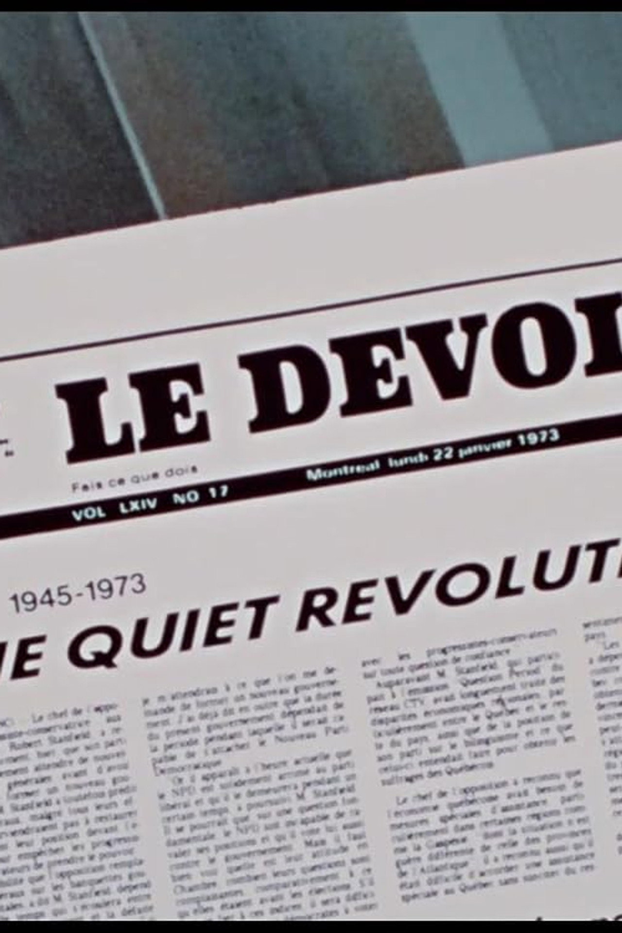 Le devoir, Part 2: 1945-1973 - The Quiet Revolution