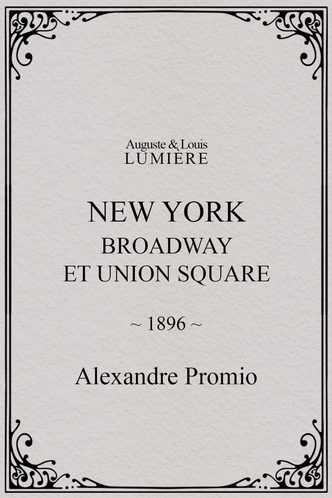 New York, Broadway et Union Square filmaffisch