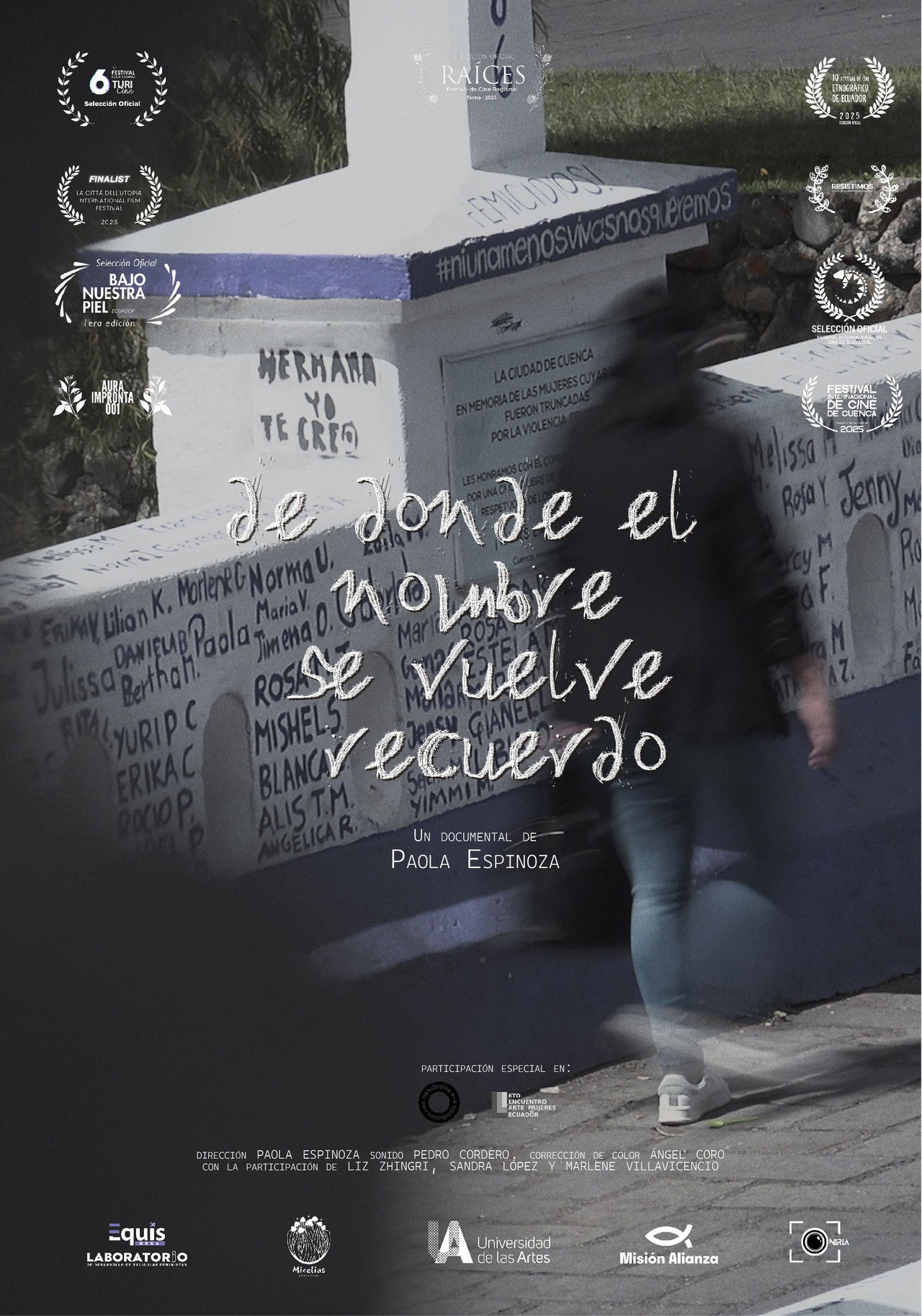 De donde el nombre se vuelve recuerdo poster