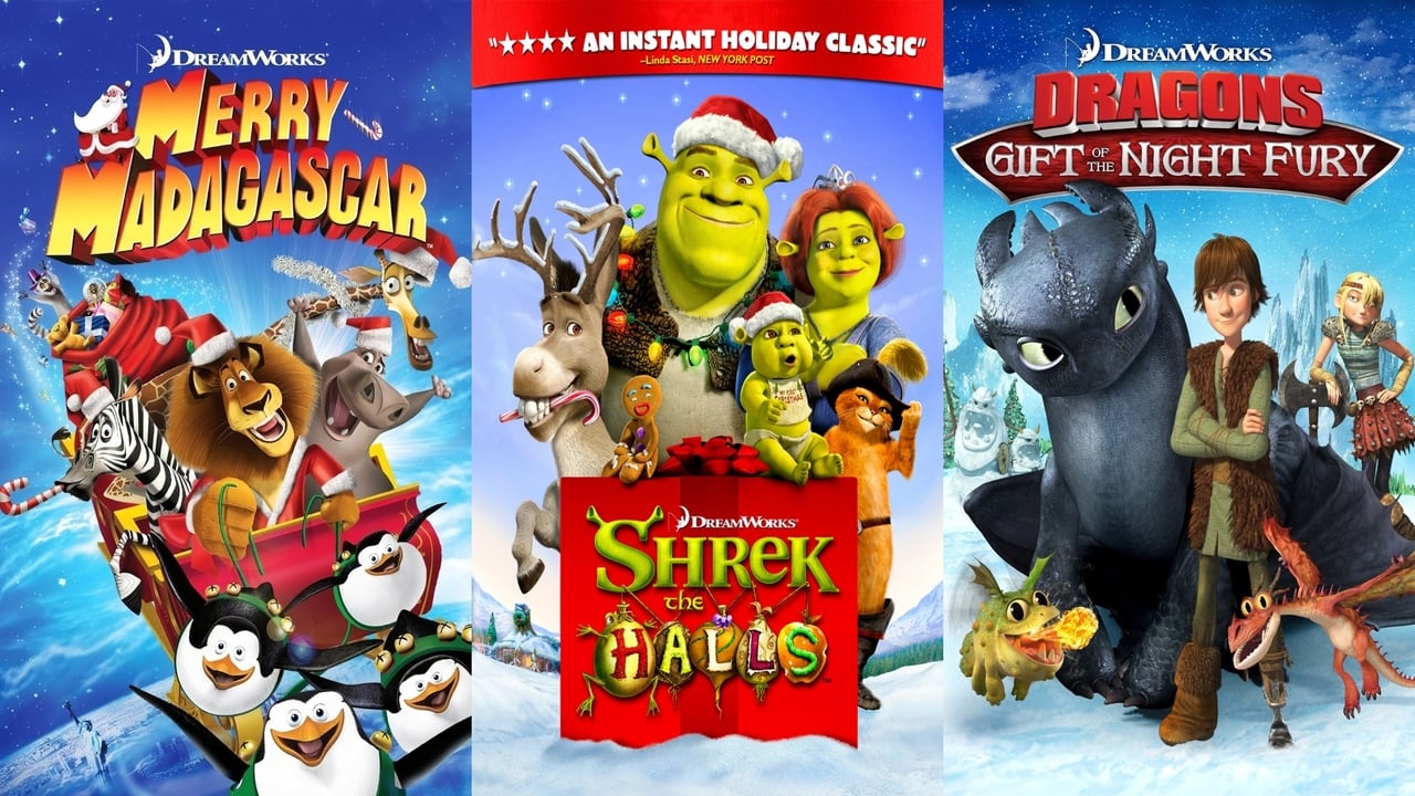 Scen från Dreamworks Holiday Classics (Merry Madagascar / Shrek the Halls / Gift of the Night Fury)