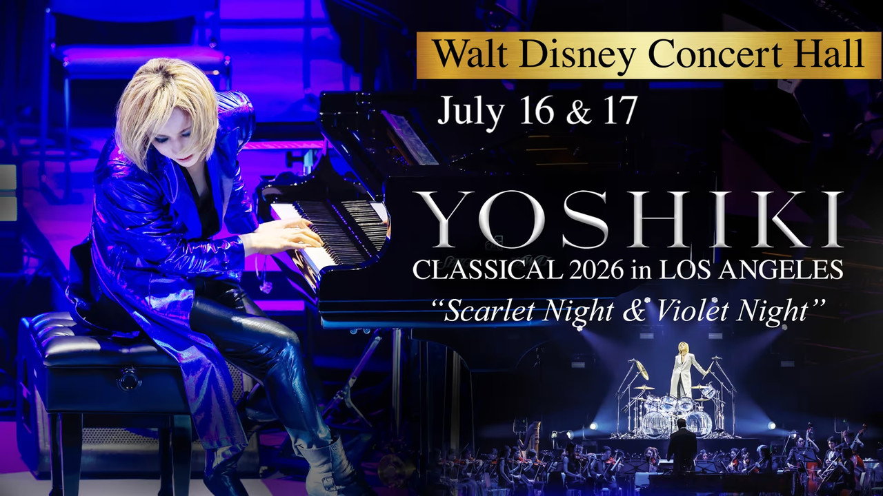 Backdrop for YOSHIKI CLASSICAL 2026 in LOS ANGELES at WALT DISNEY CONCERT HALL “VIOLET NIGHT”