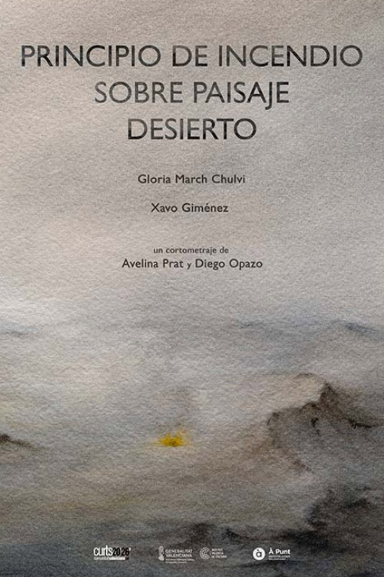 Principio de incendio sobre paisaje desierto filmaffisch