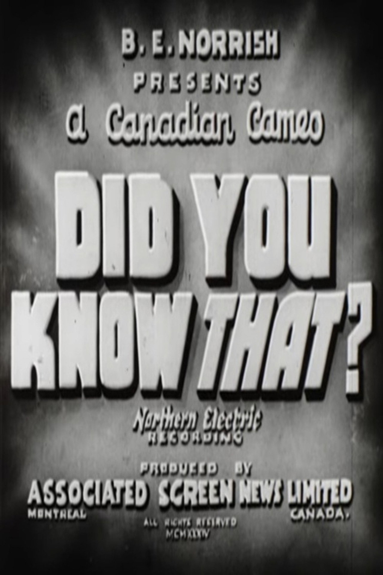 Did You Know That? filmaffisch