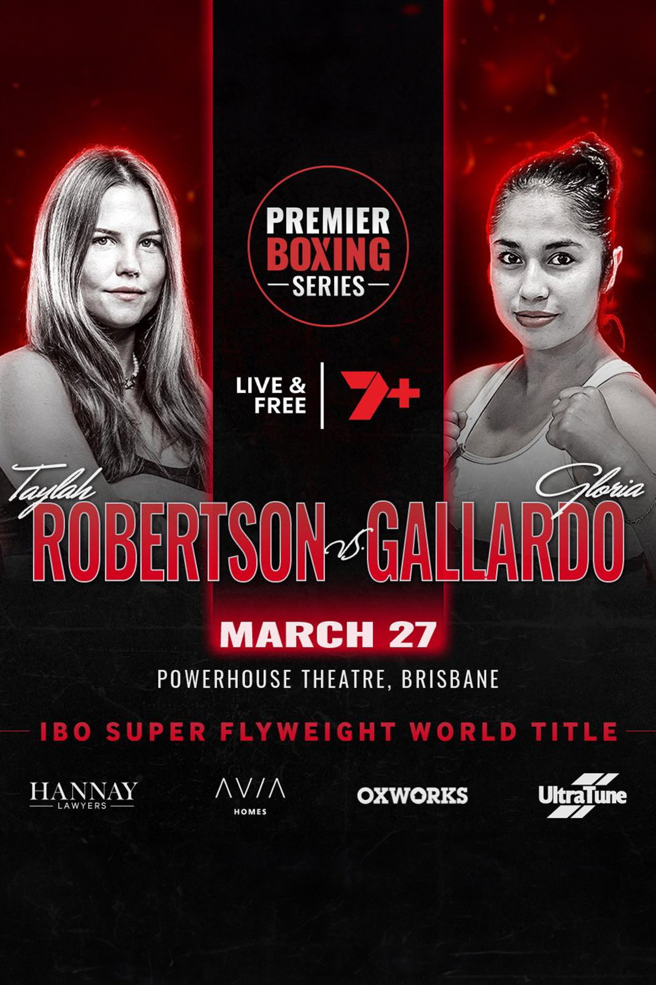 Taylah Robertson vs. Gloria Gallardo Backdrop