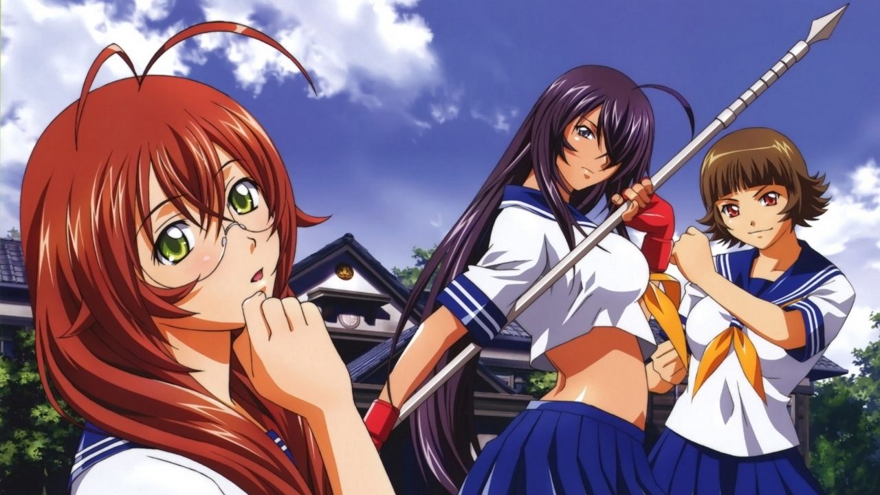 Scen från Ikki Tousen: Shūgaku Tōshi Keppu-roku