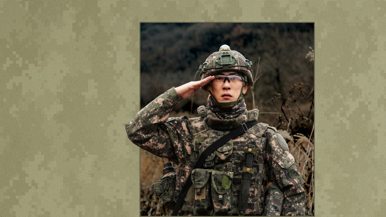 Sergeant Kim at Military backdrop image