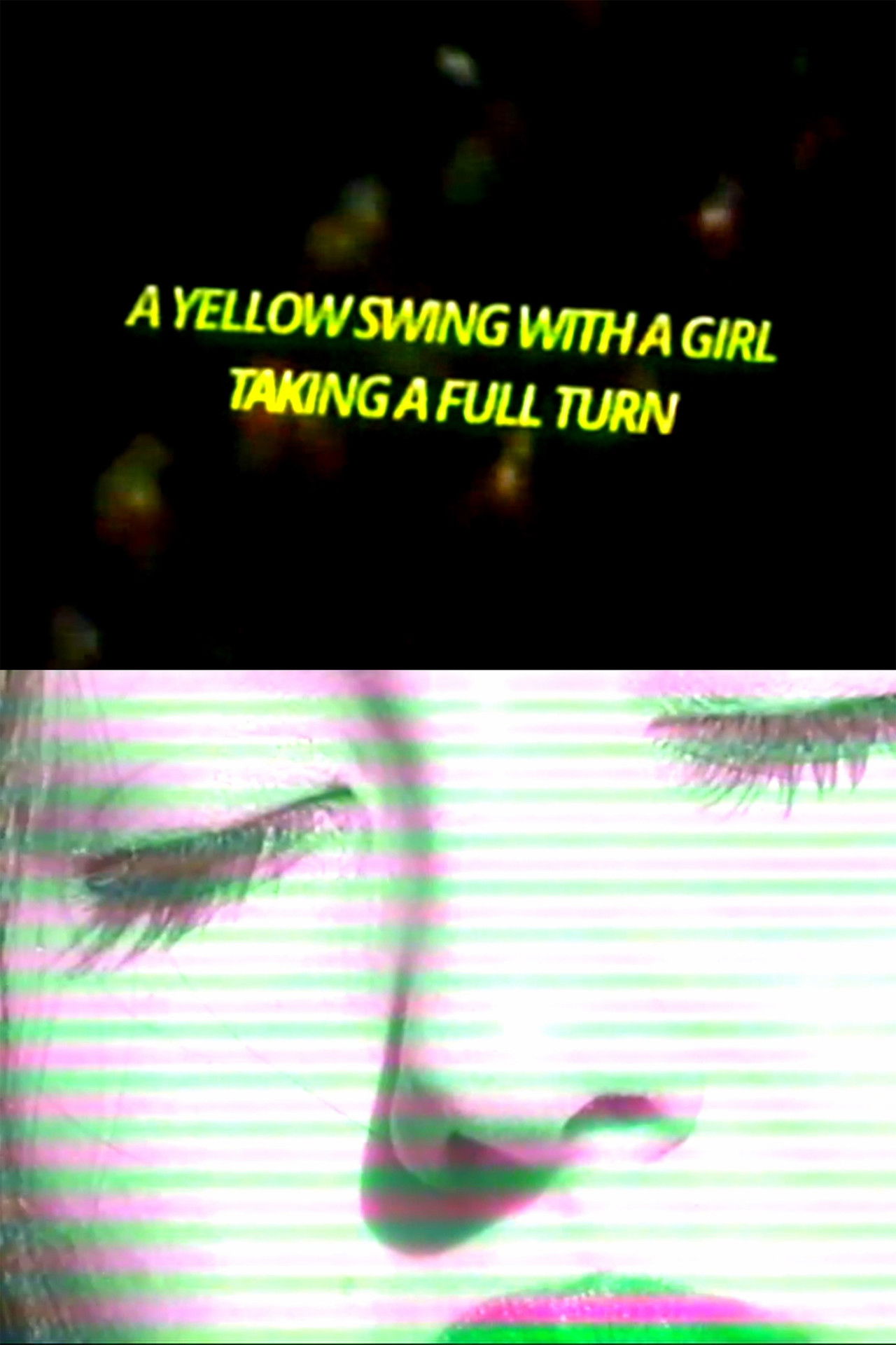A Yellow Swing with a Girl Taking a Full Turn Backdrop