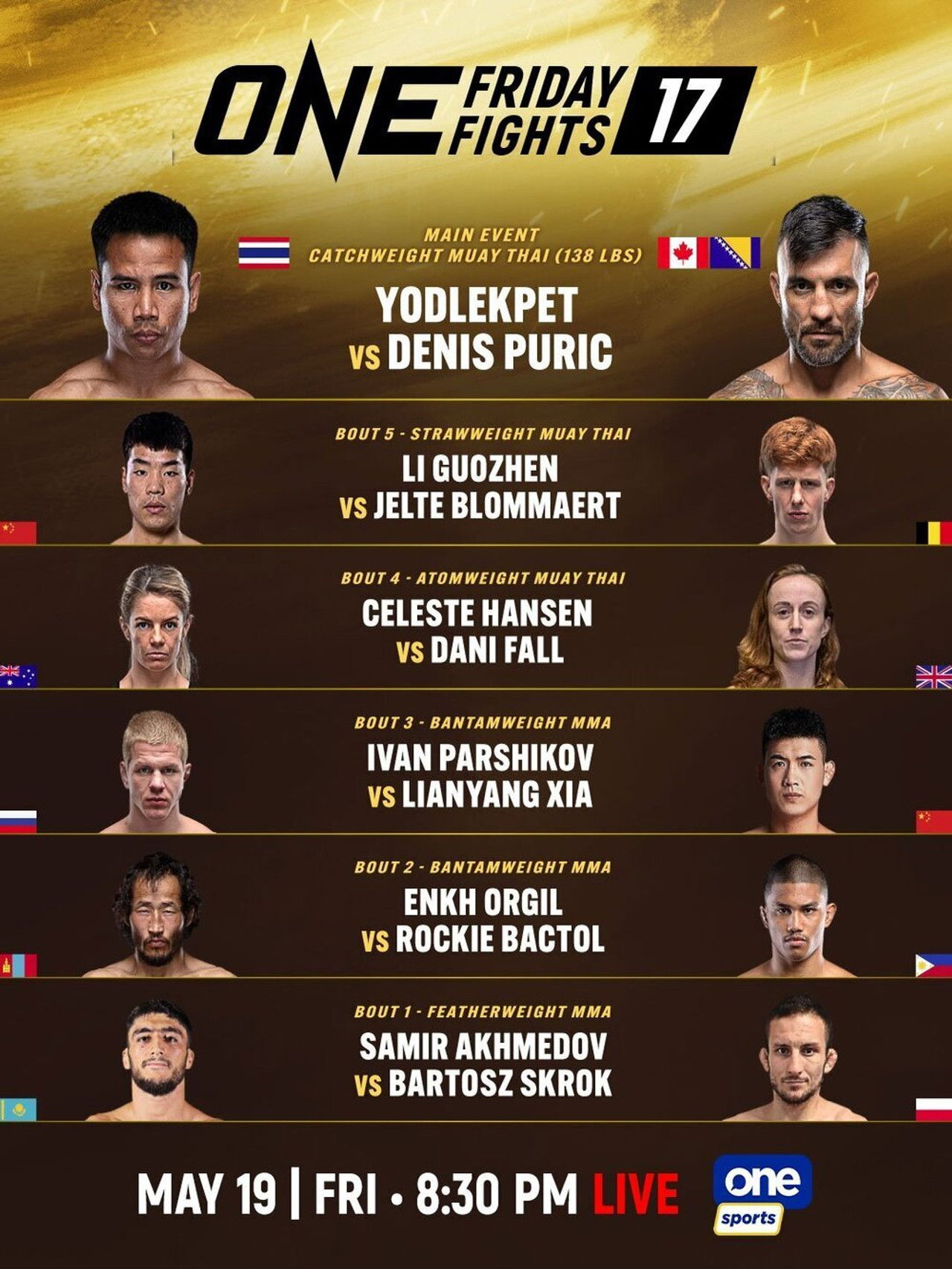 ONE Friday Fights 17: Pompetch vs. Duangsompong Backdrop