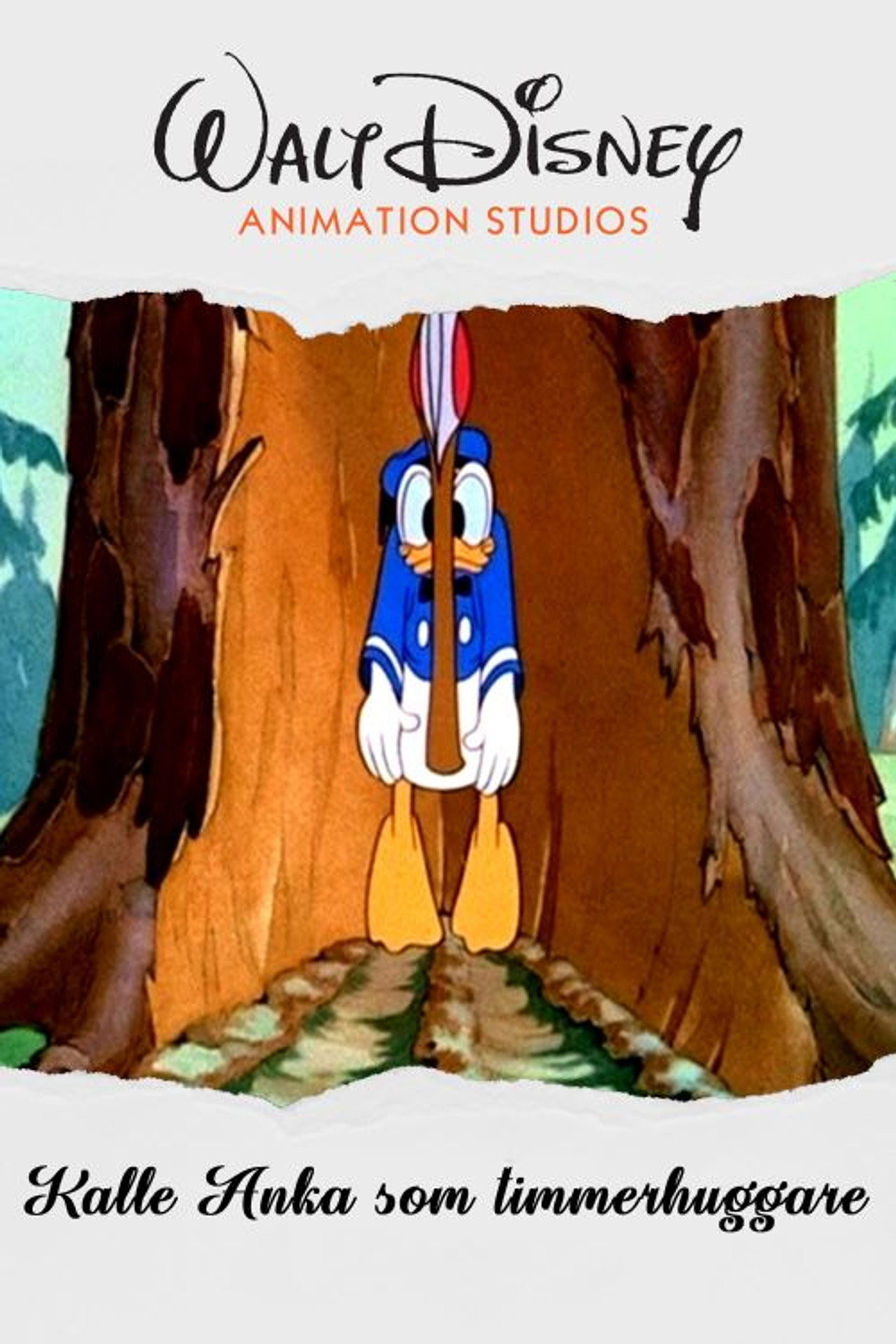 Kalle Anka som timmerhuggare filmaffisch