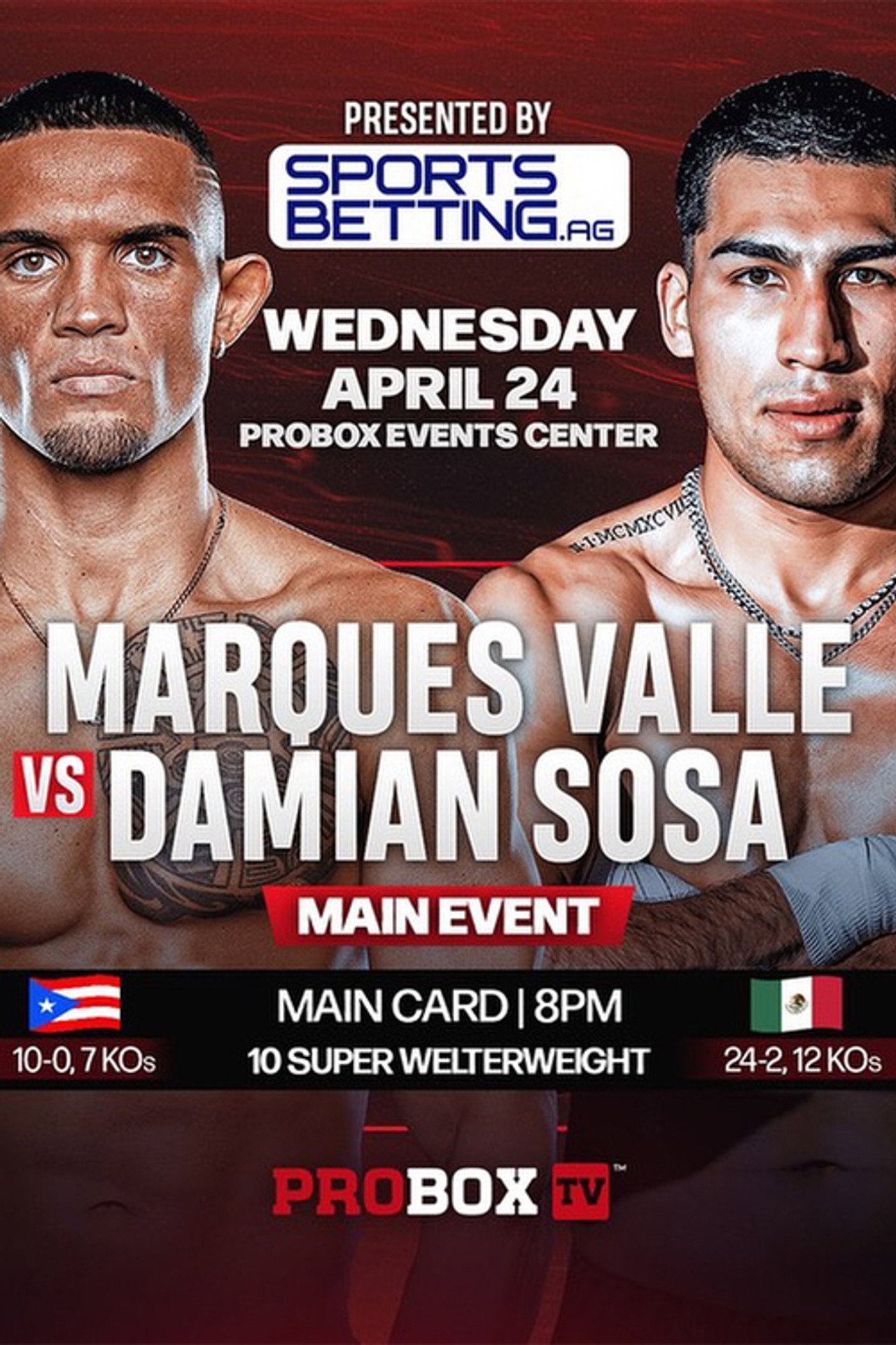 Marques Valle vs. Damian Sosa filmaffisch