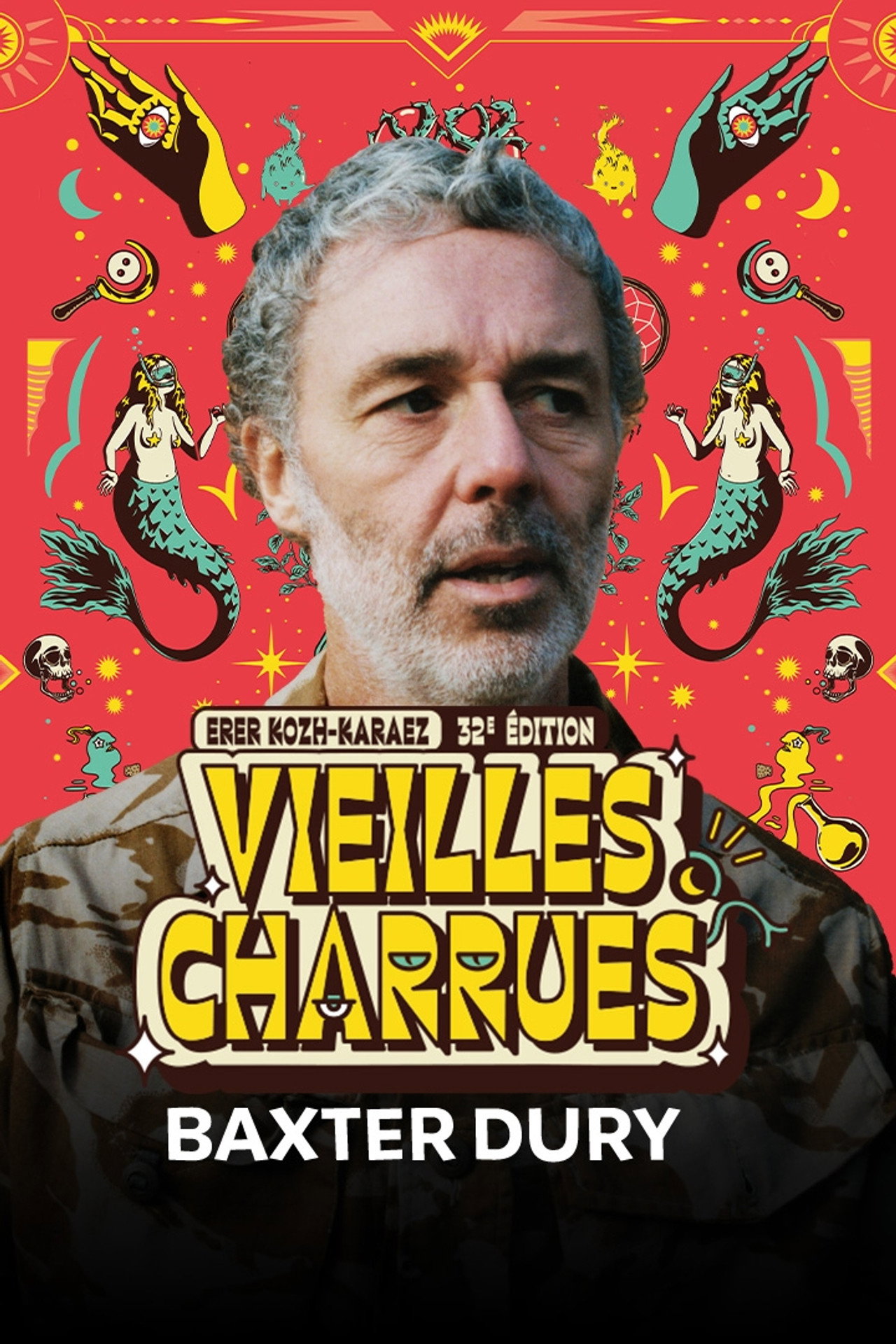 Baxter Dury en concert aux Vieilles Charrues 2024 Backdrop