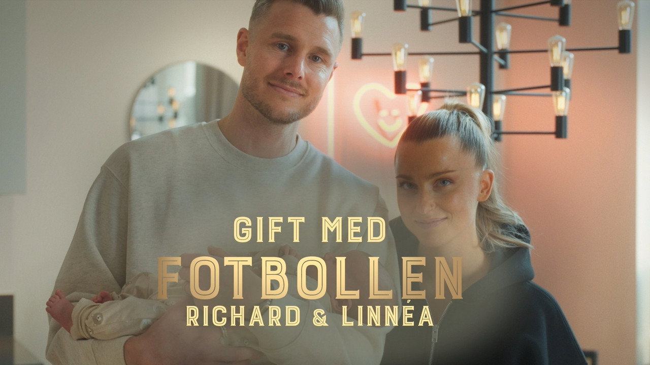 Gift med fotbollen backdrop
