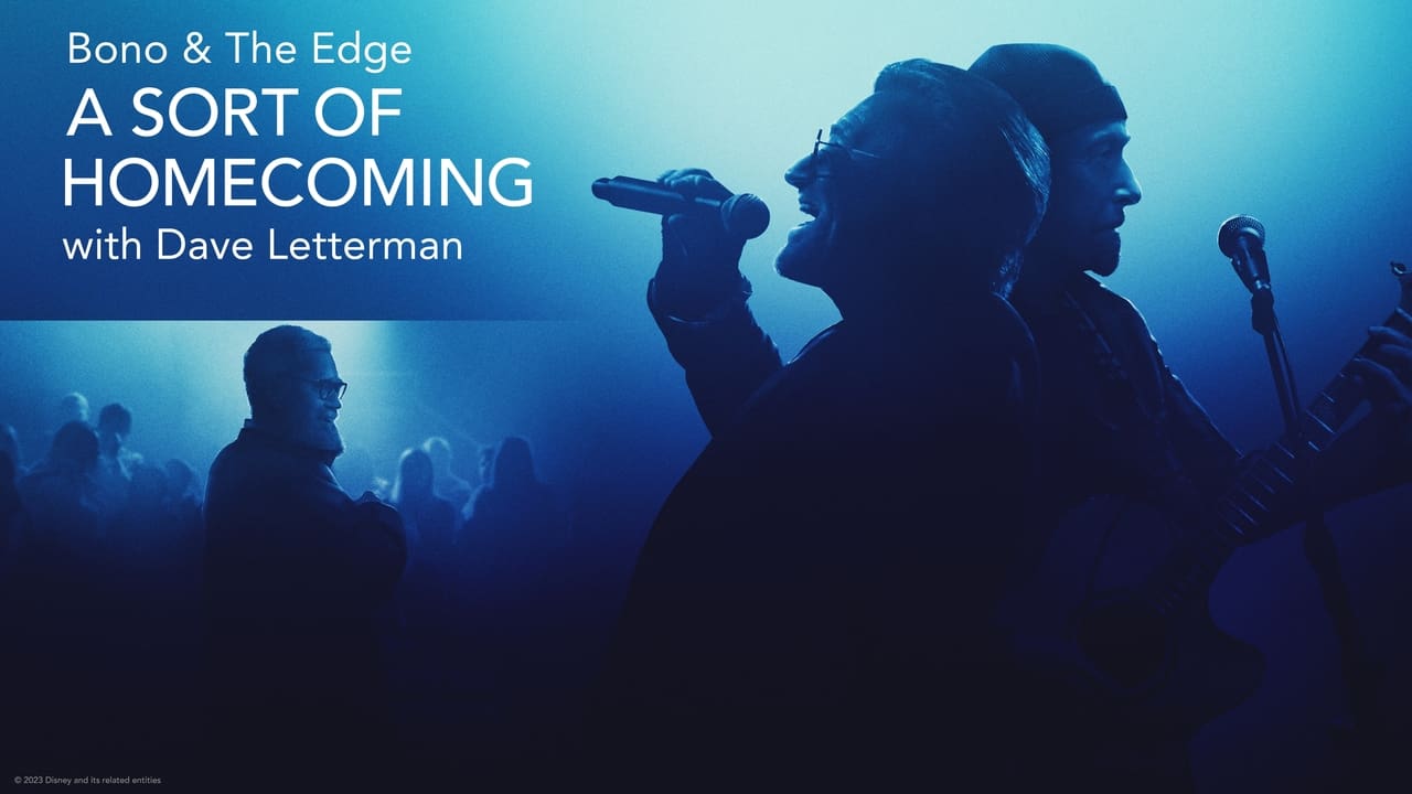 Bono & The Edge: A Sort of Homecoming with Dave Letterman background