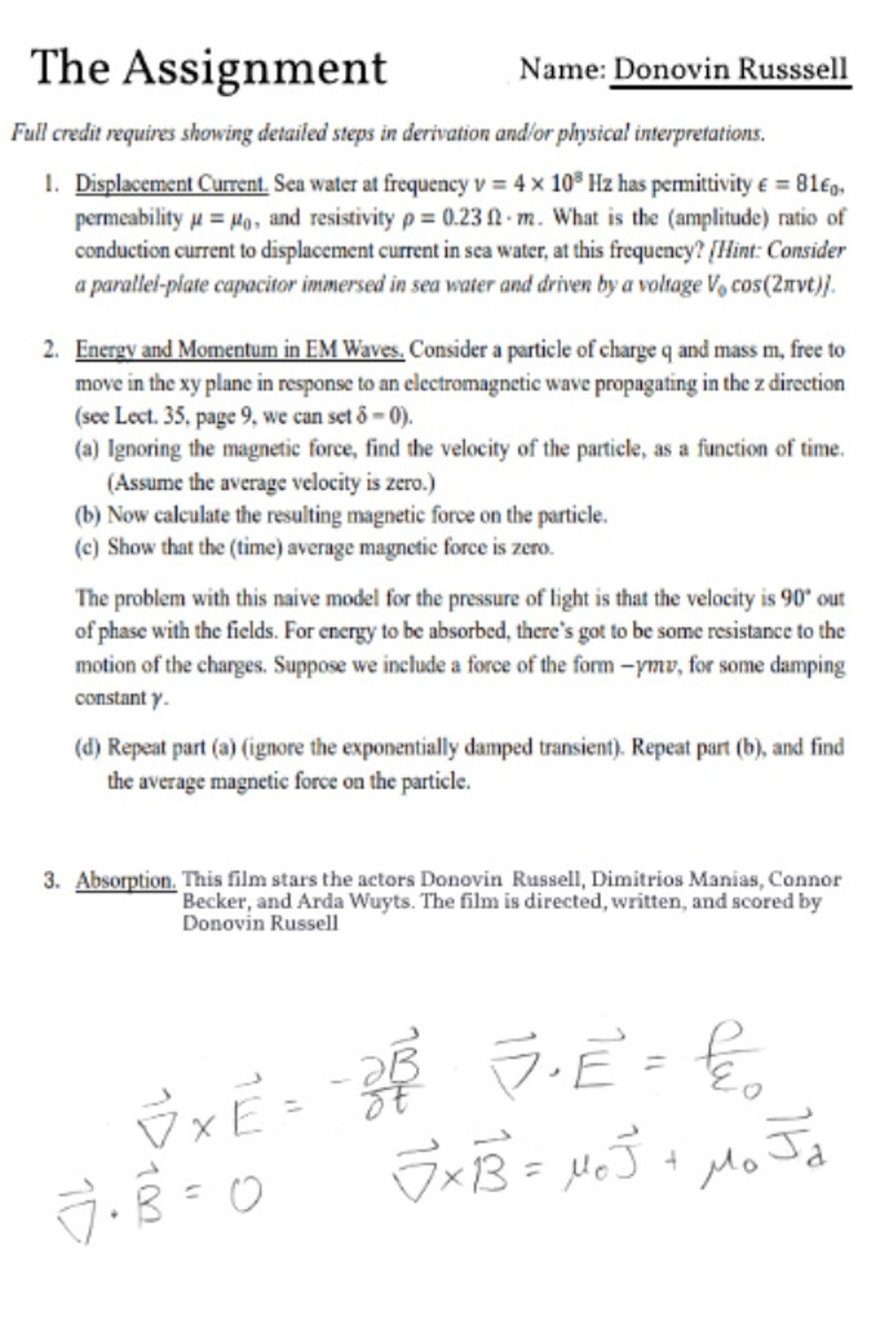 The Assignment Backdrop