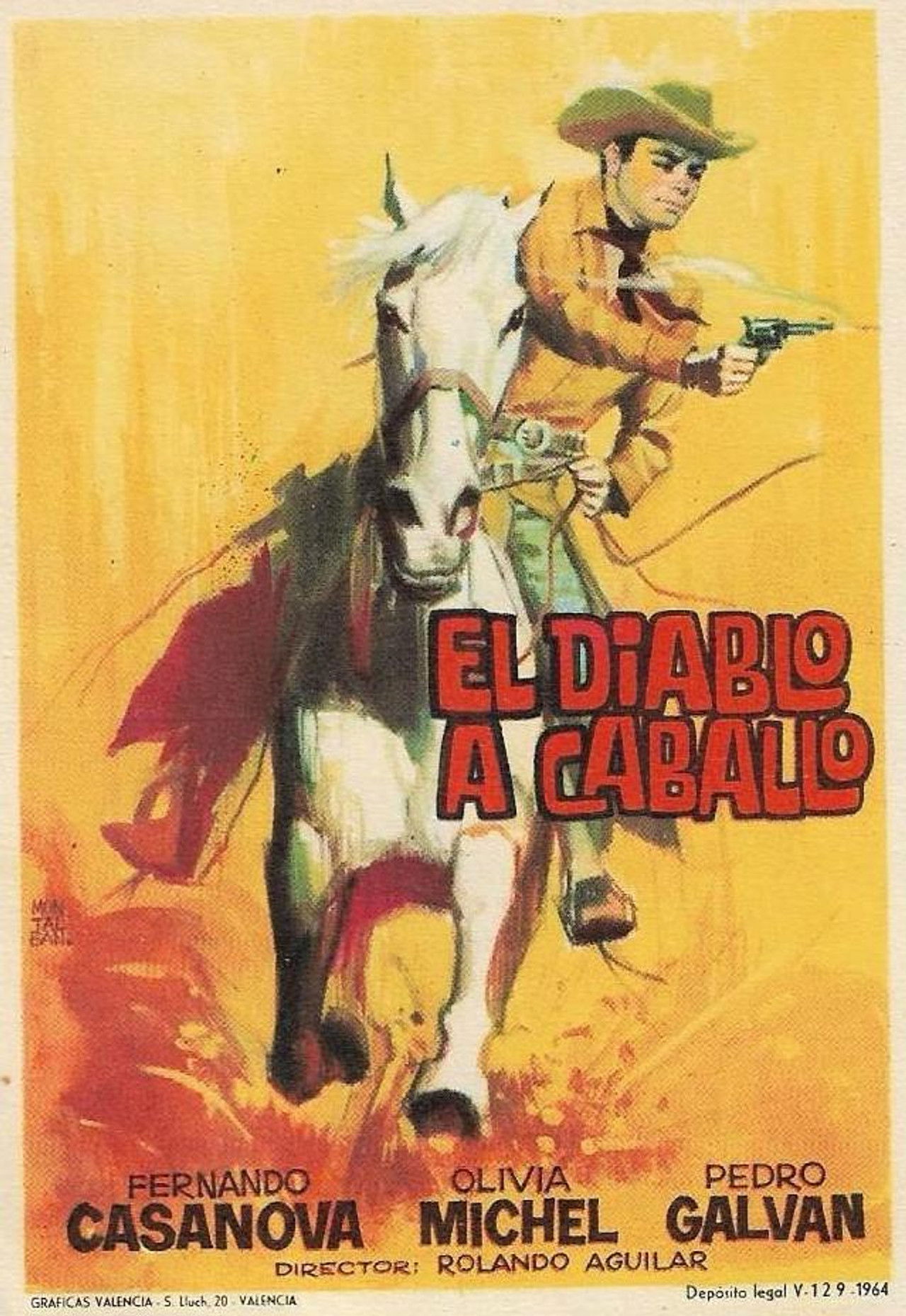 El diablo a caballo Backdrop