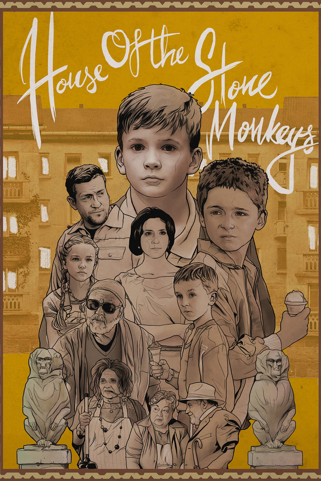 A kőmajmok háza Backdrop