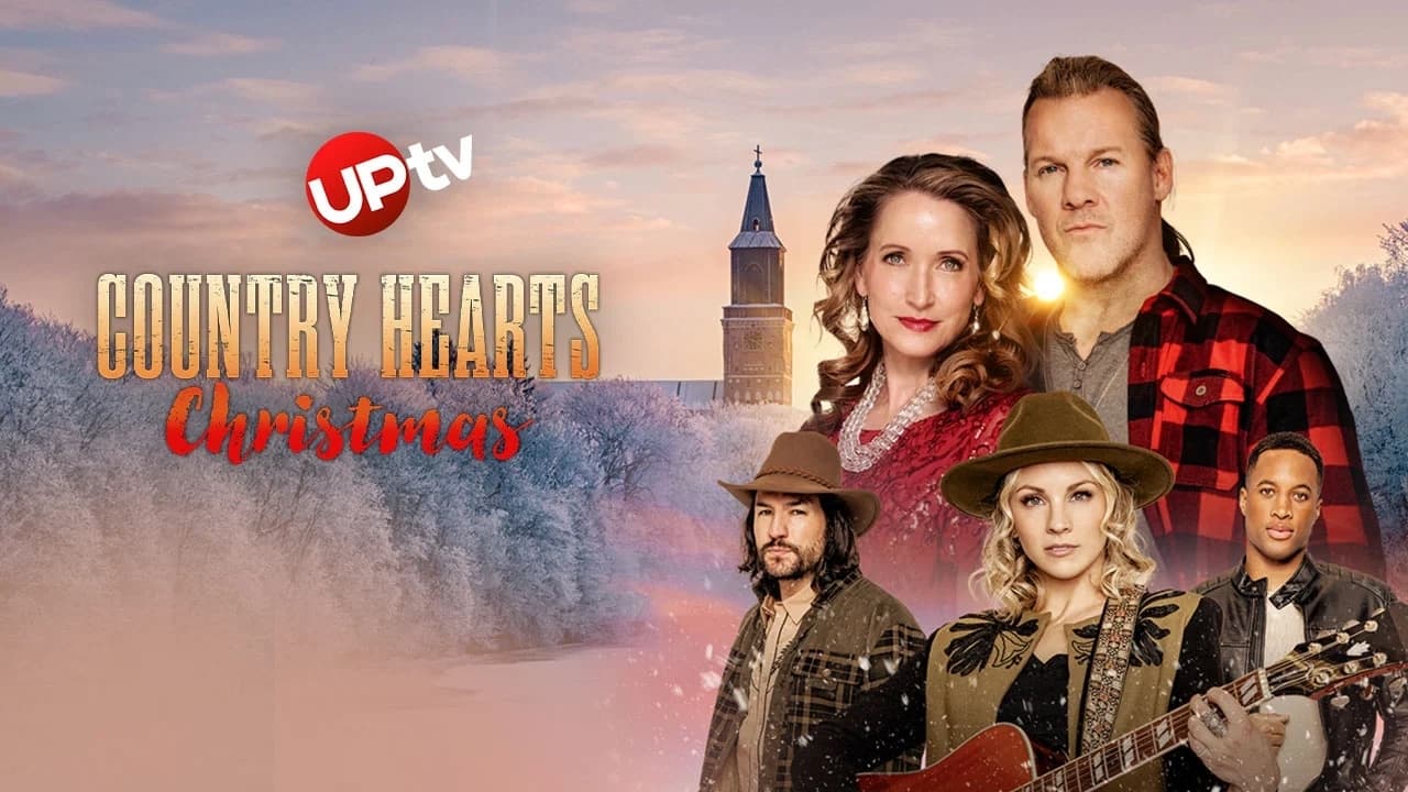 Country Hearts Christmas Backdrop Image