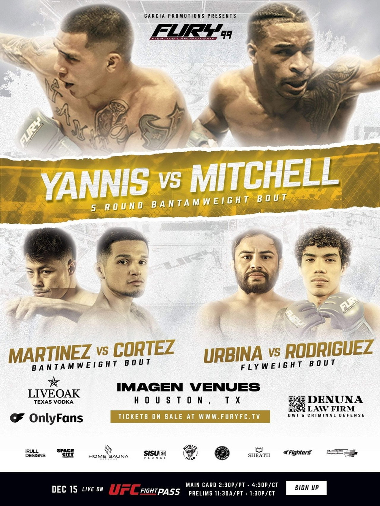 Fury FC 99: Yannis vs. Mitchell poster