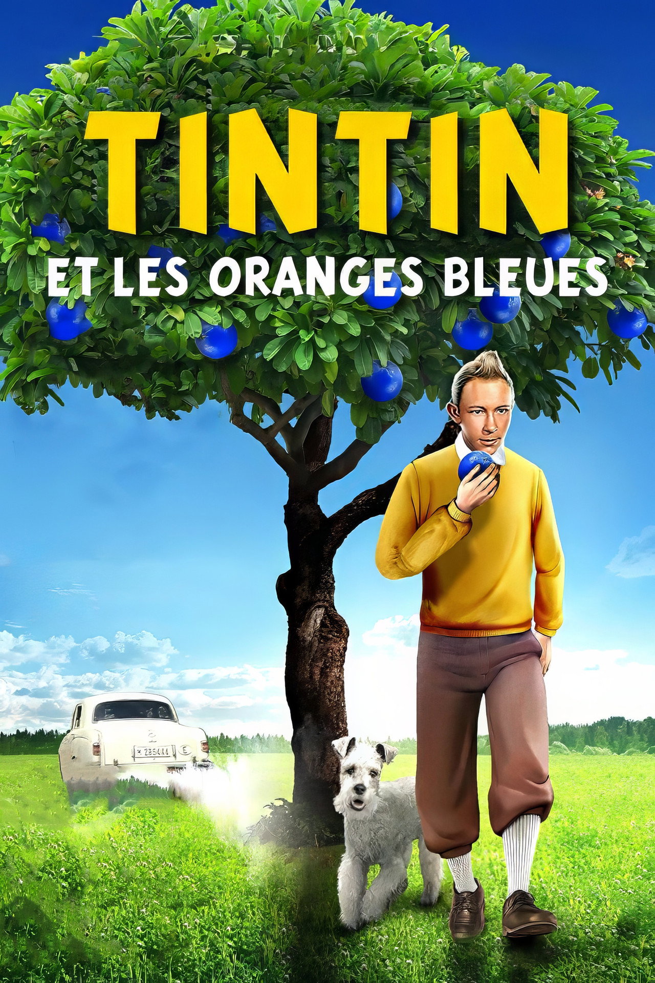 Tintin och de blå apelsinerna filmaffisch