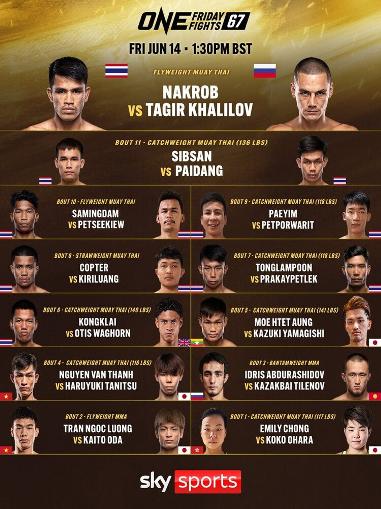 ONE Friday Fights 67: Nakrob vs. Khalilov filmaffisch