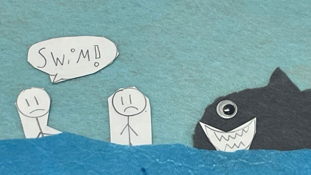 Todd dhe Billy kundër Demonit nën ujë backdrop