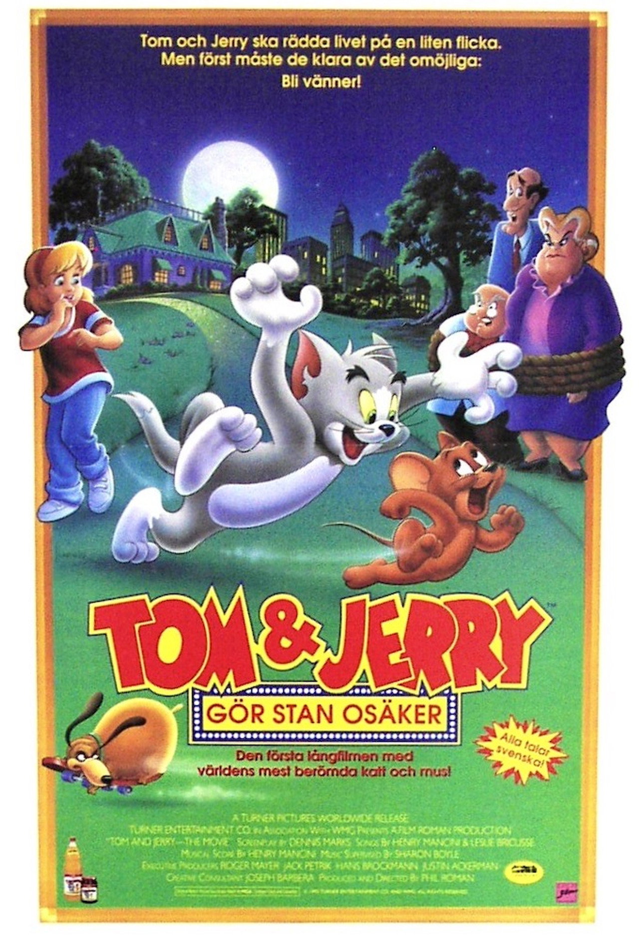 Tom och Jerry gör stan osäker filmaffisch