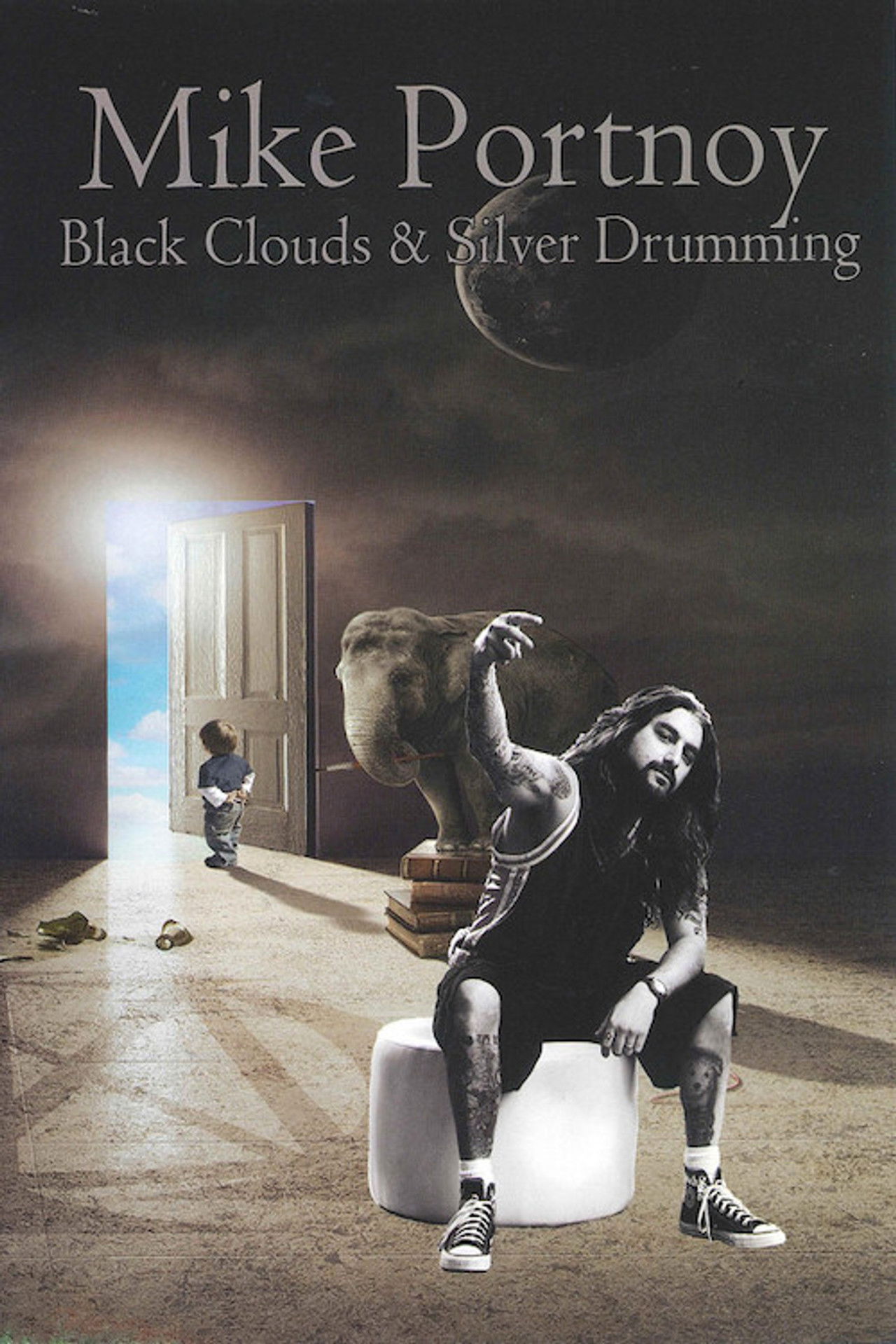 Mike Portnoy - Black Clouds and Silver Drumming Backdrop