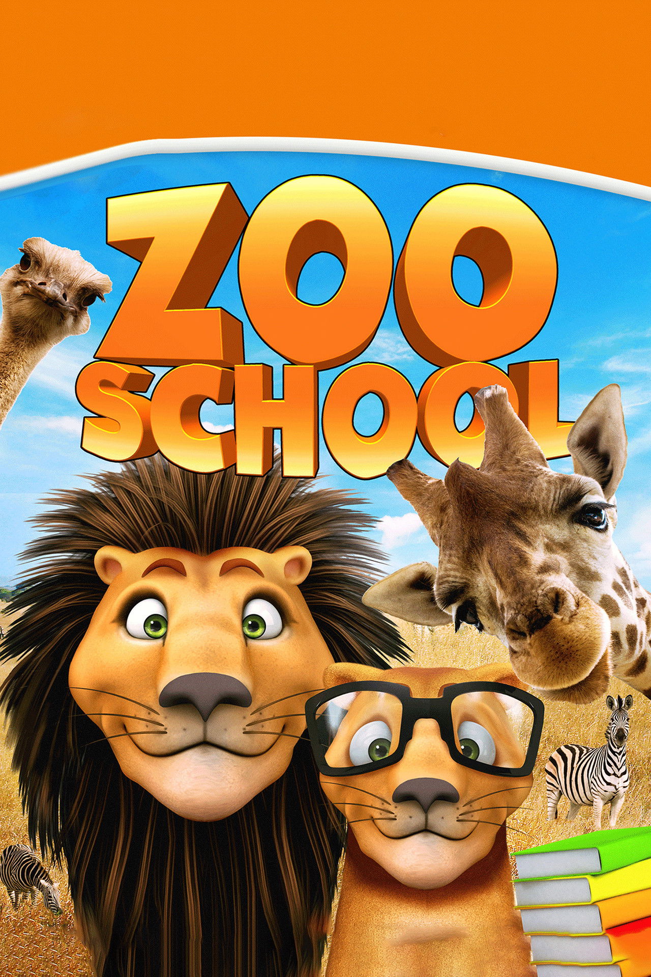 Zoo School Backdrop