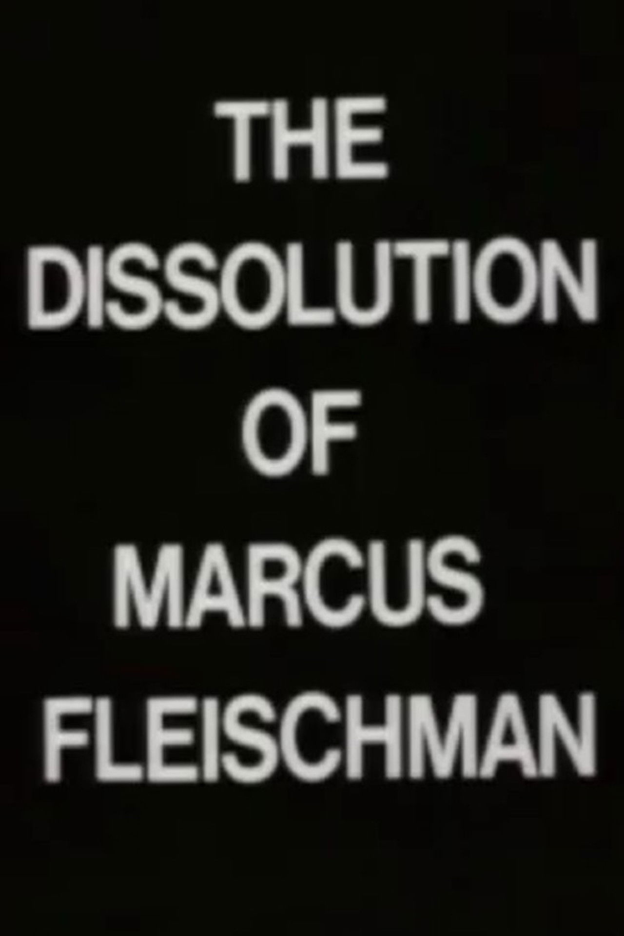 The Dissolution of Marcus Fleischman Backdrop