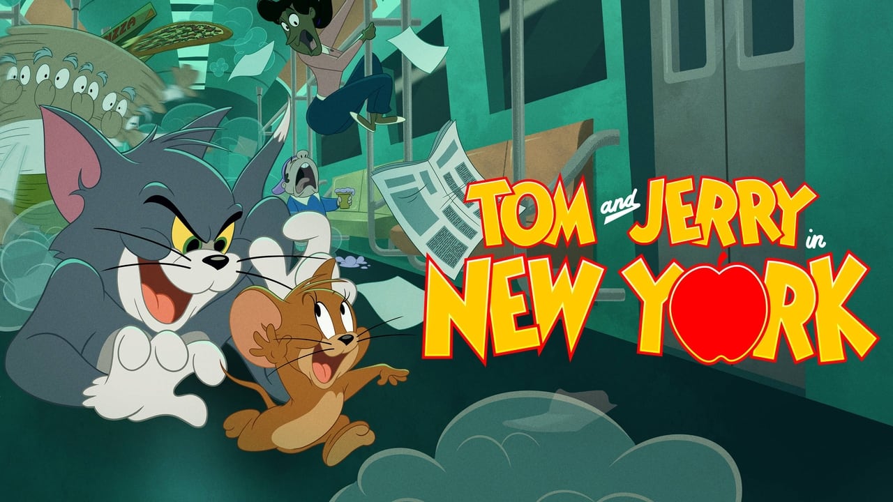 Tom en Jerry in New York background