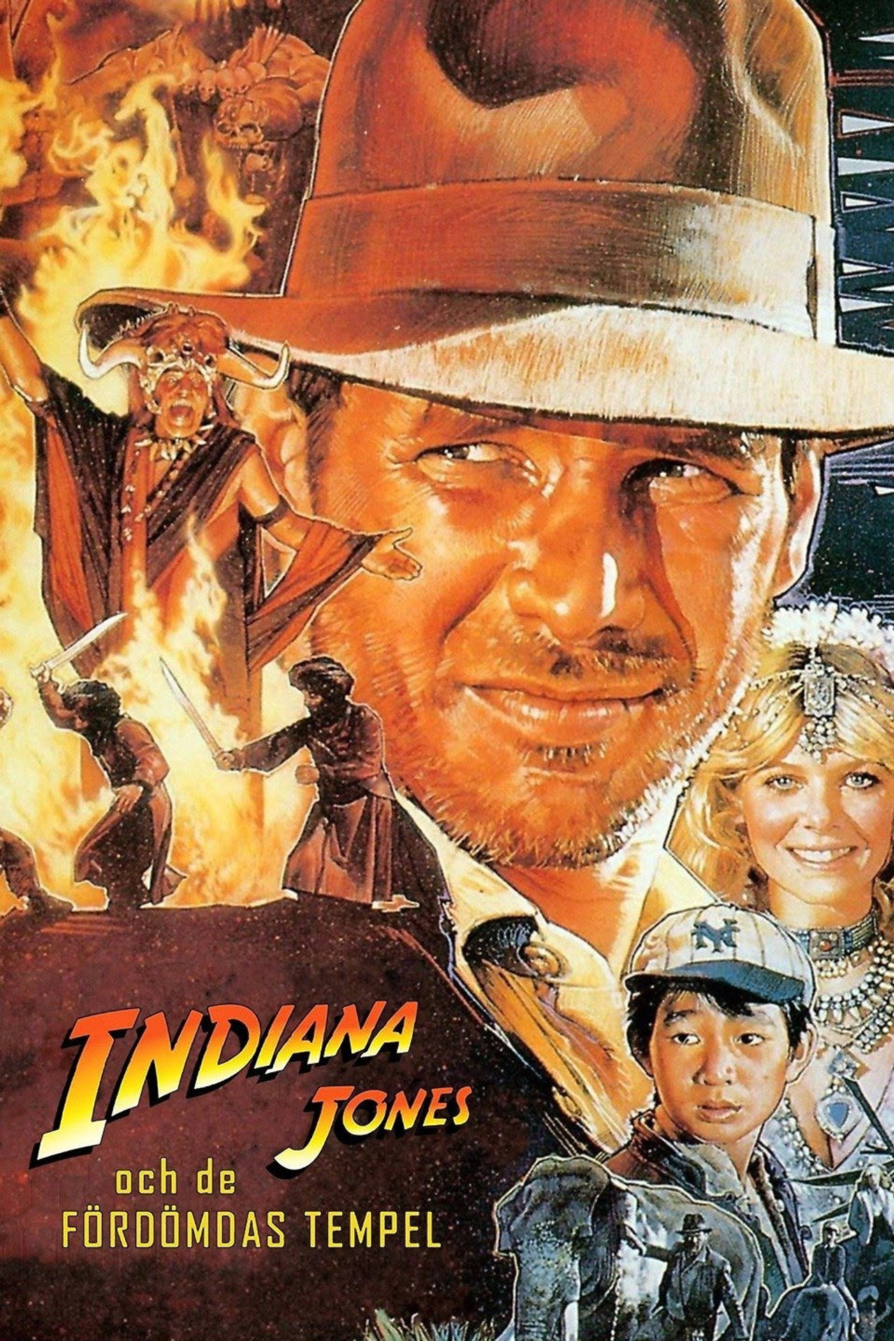 Indiana Jones och de fördömdas tempel filmaffisch