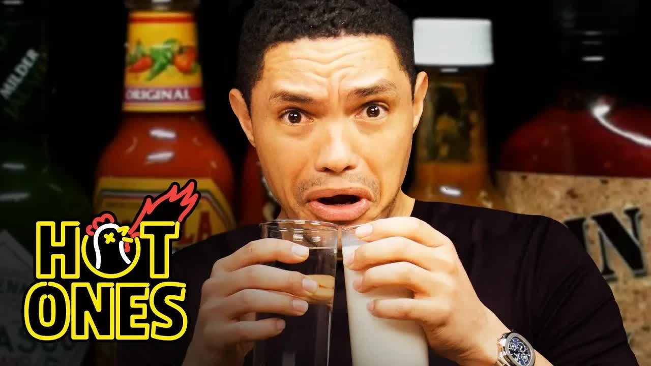 Hot Ones - Season 9 Episode 3 : Trevor Noah Rides a Pain Rollercoster While Eating Spicy Wings