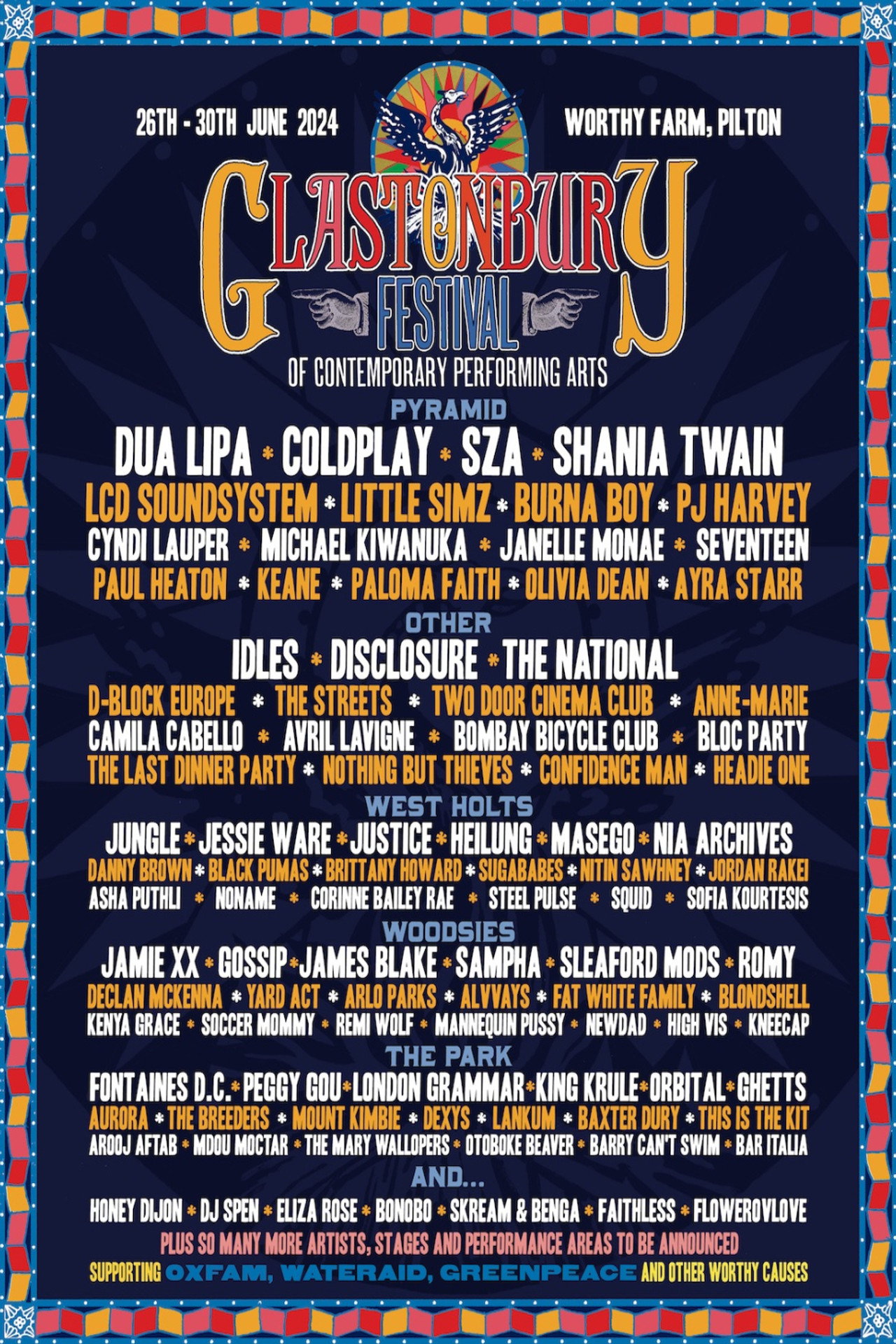 Glastonbury 2024 poster