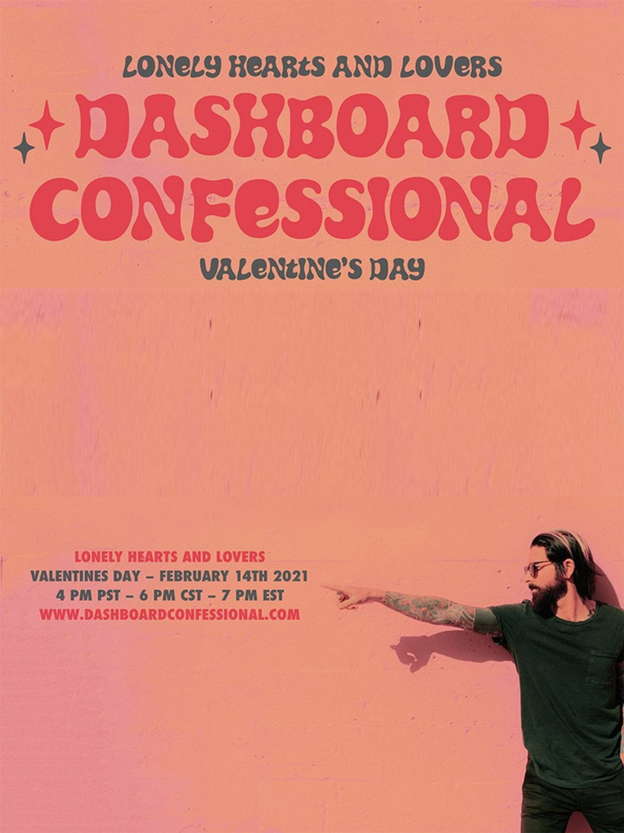 Dashboard Confessional: Lonely Hearts and Lovers Backdrop