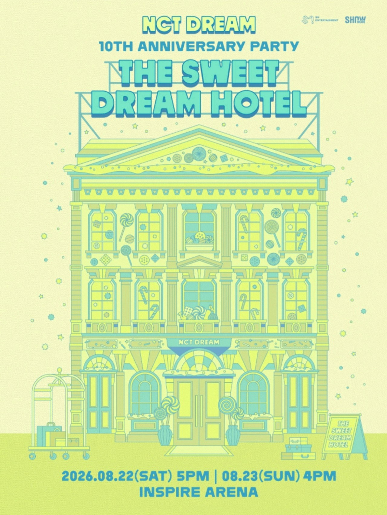 NCT DREAM 10TH ANNIVERSARY PARTY 'THE SWEET DREAM HOTEL' Backdrop