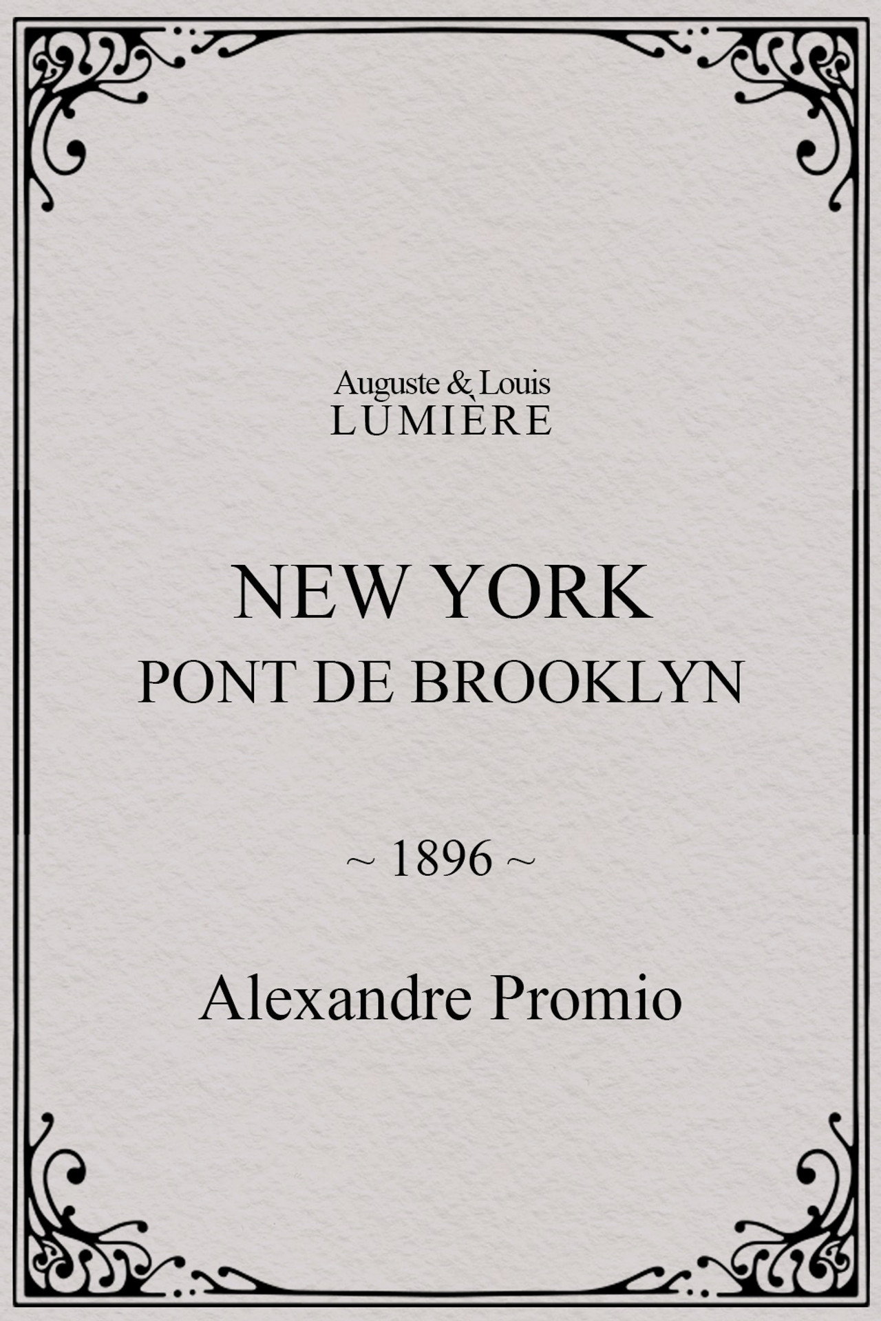 New York, pont de Brooklyn filmaffisch