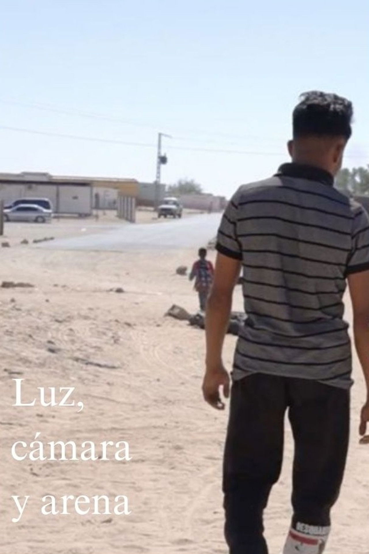 Lights, camera and sand Backdrop