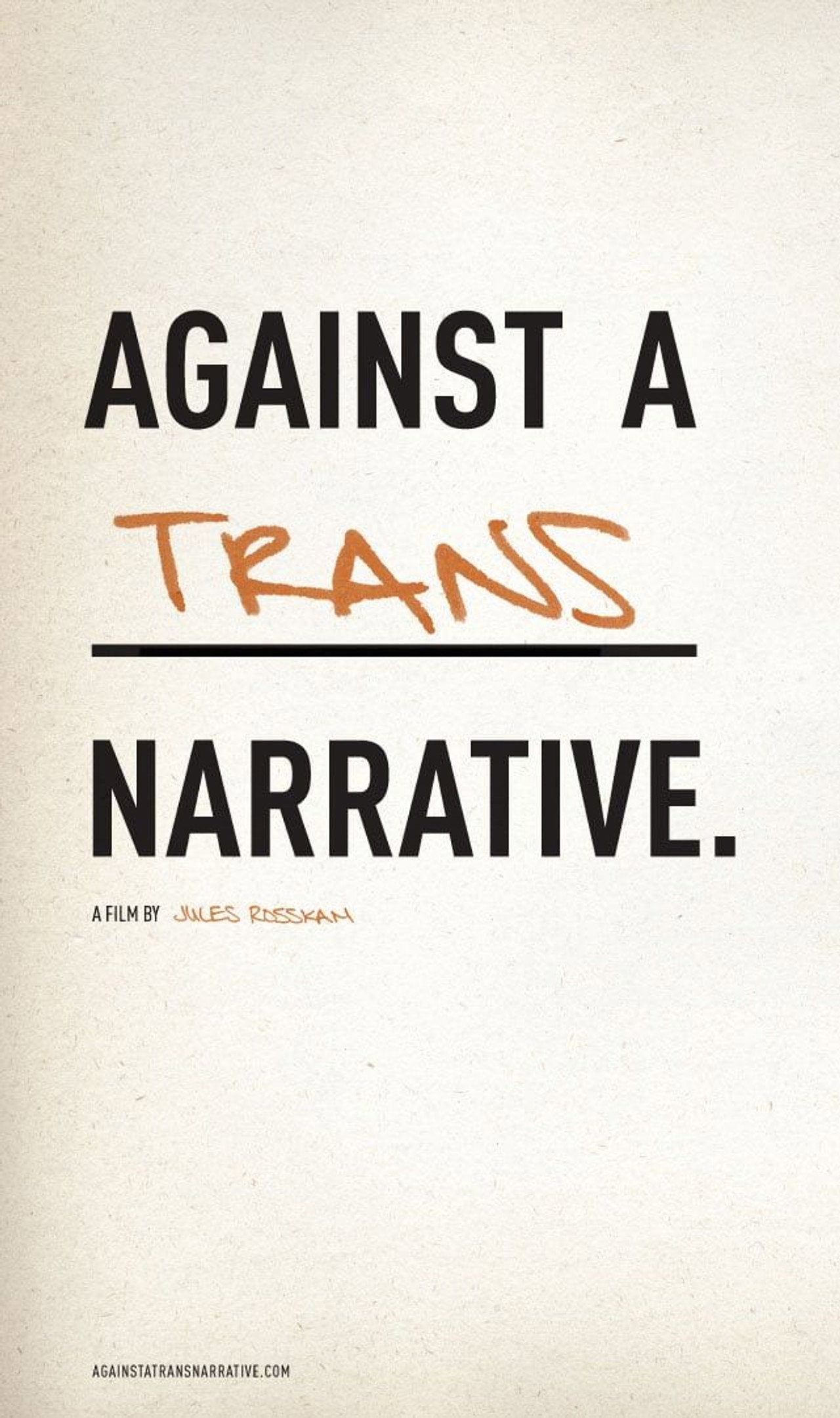 Against a Trans Narrative filmaffisch