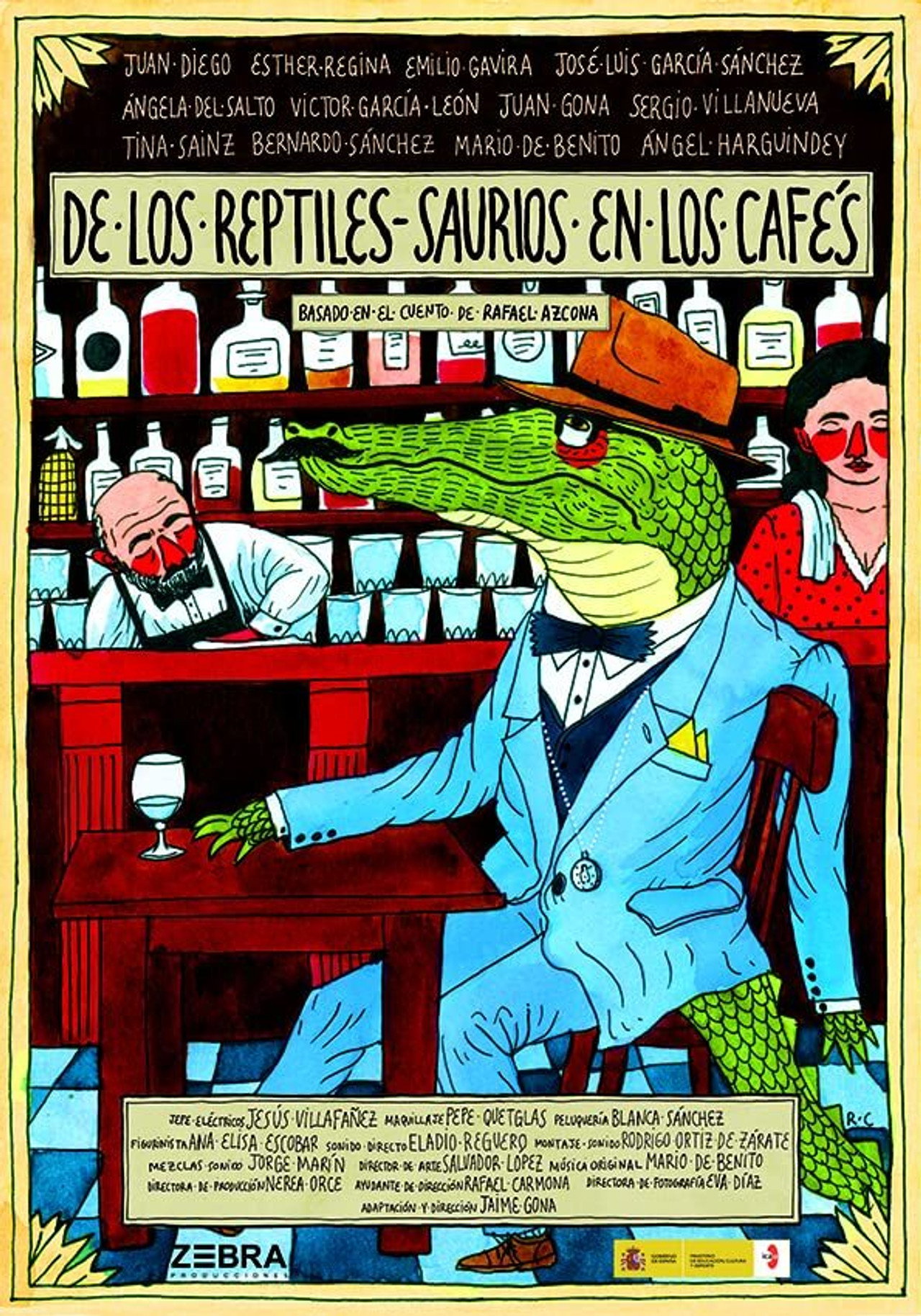 De los reptiles-saurios en los cafés