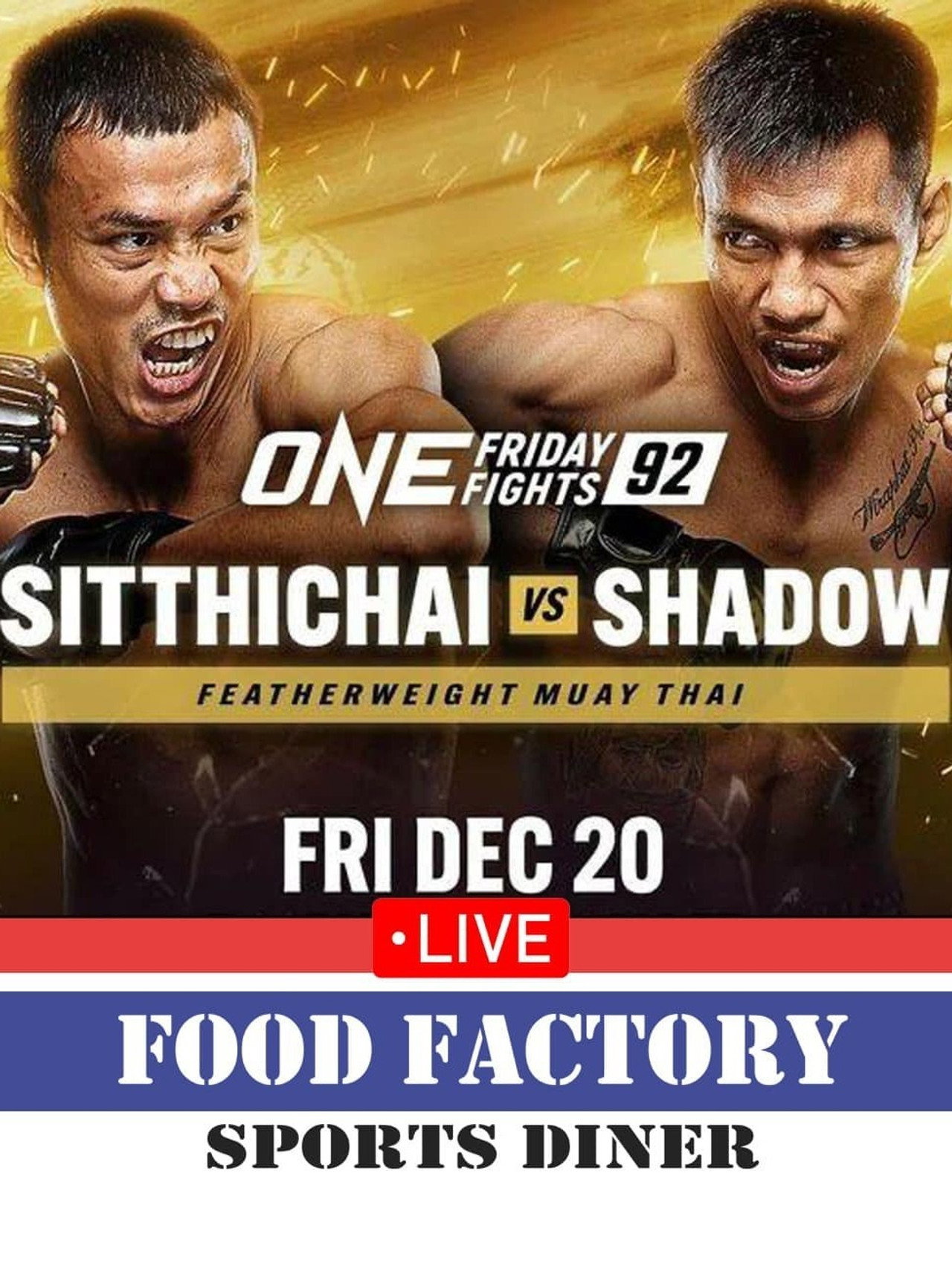 ONE Friday Fights 92: Sitthichai vs. Shadow filmaffisch