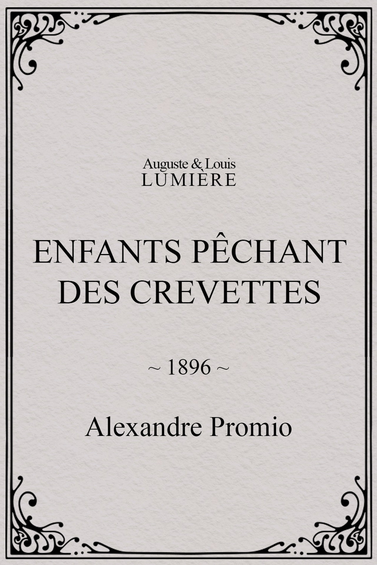 Enfants pêchant des crevettes filmaffisch